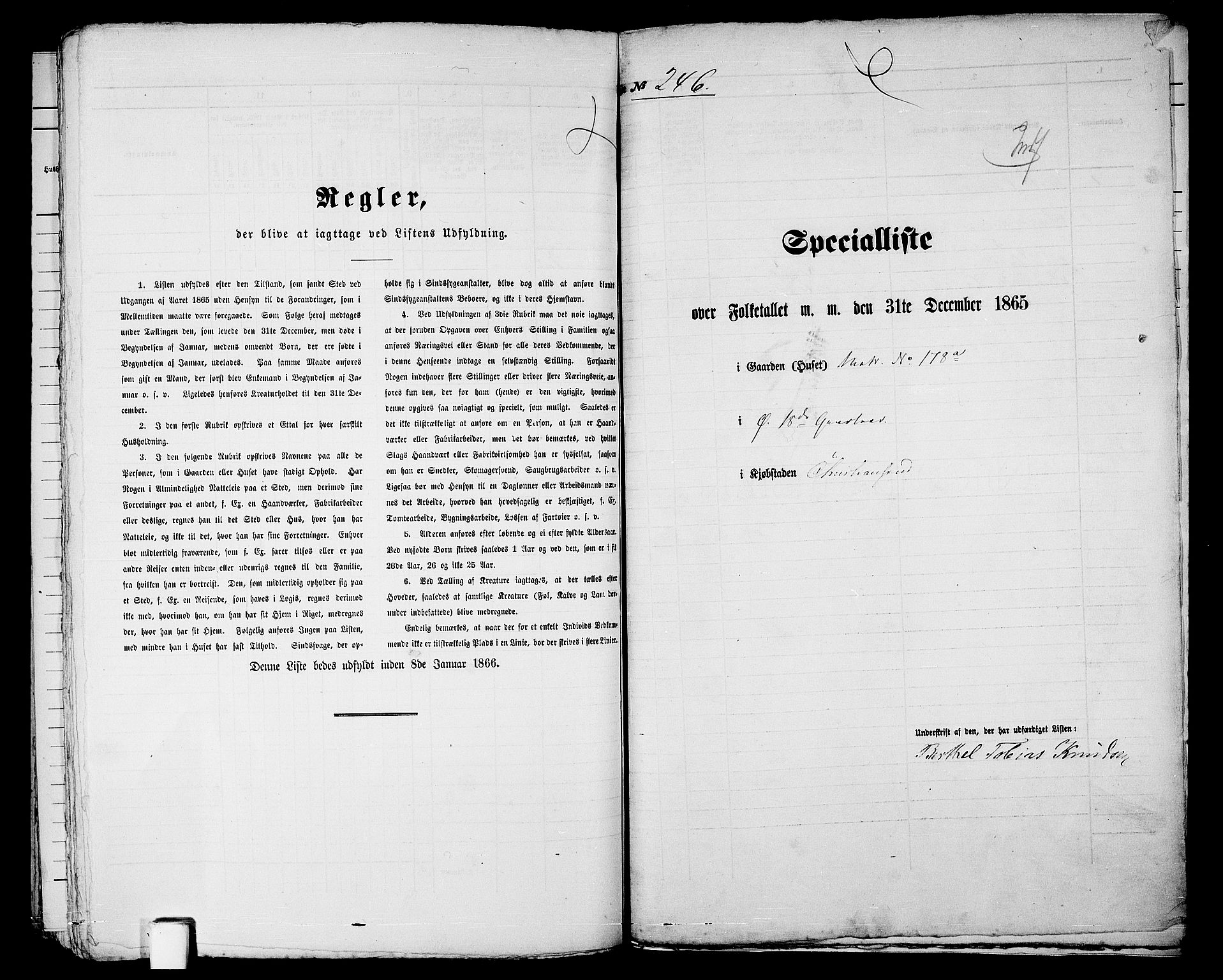 RA, 1865 census for Kristiansand, 1865, p. 510