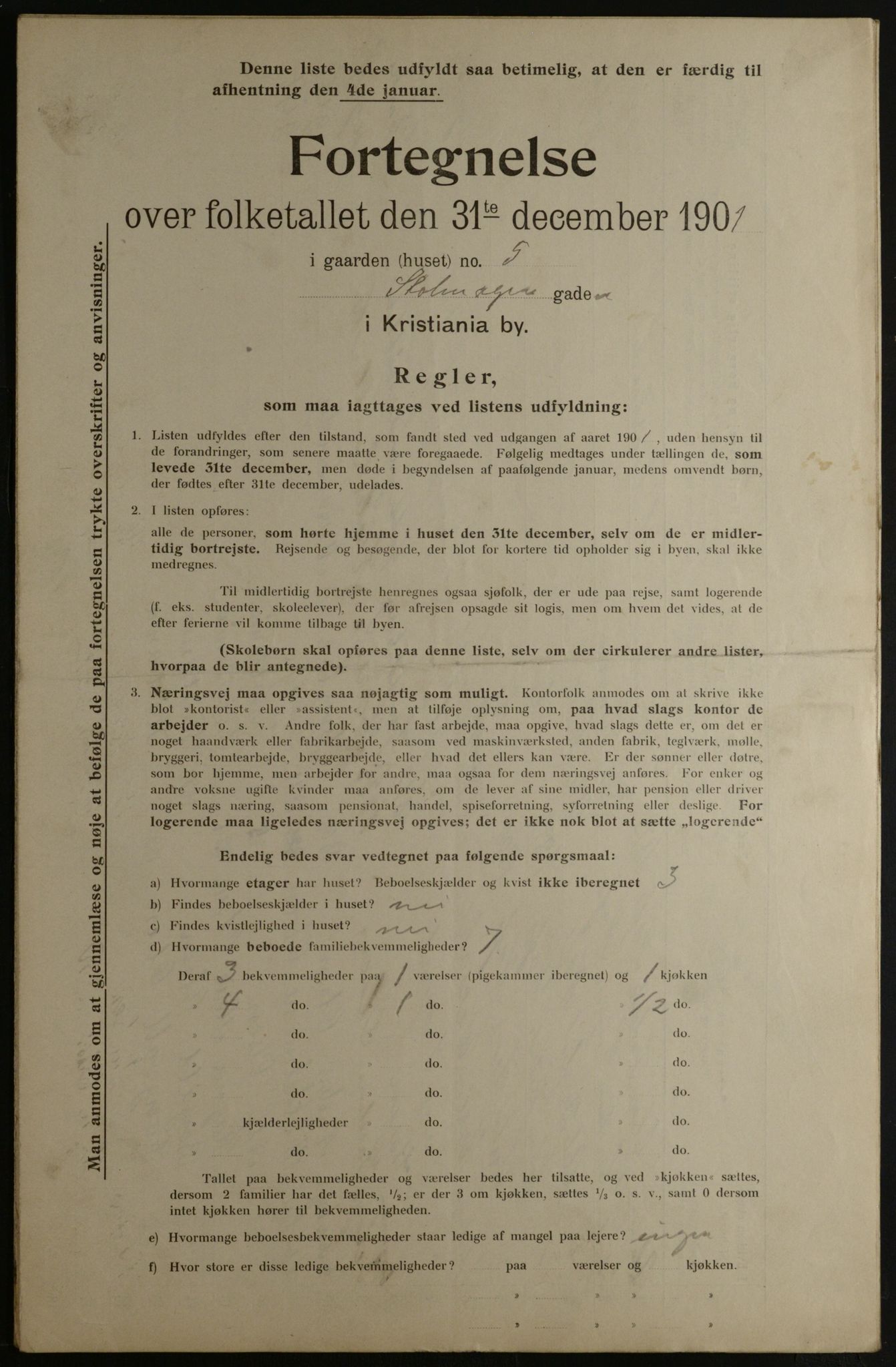 OBA, Municipal Census 1901 for Kristiania, 1901, p. 15726