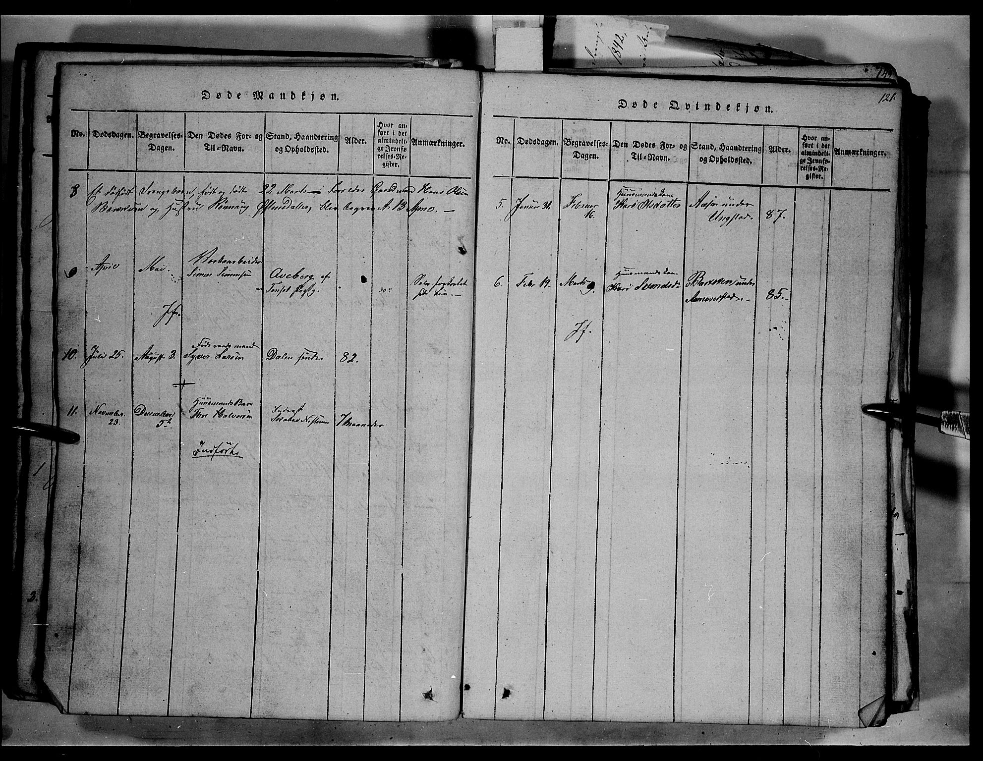 Fron prestekontor, SAH/PREST-078/H/Ha/Hab/L0003: Parish register (copy) no. 3, 1816-1850, p. 121