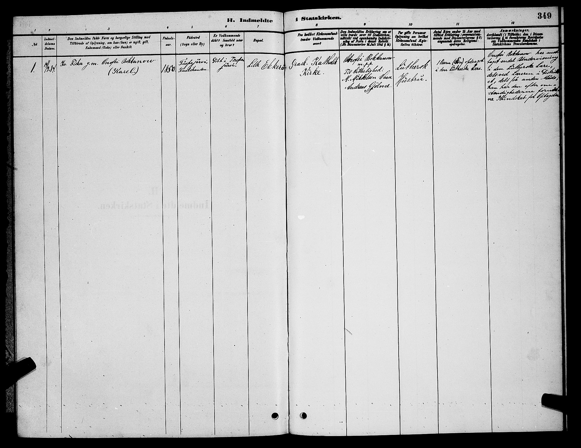 Vadsø sokneprestkontor, SATØ/S-1325/H/Hb/L0003klokker: Parish register (copy) no. 3, 1881-1901, p. 349