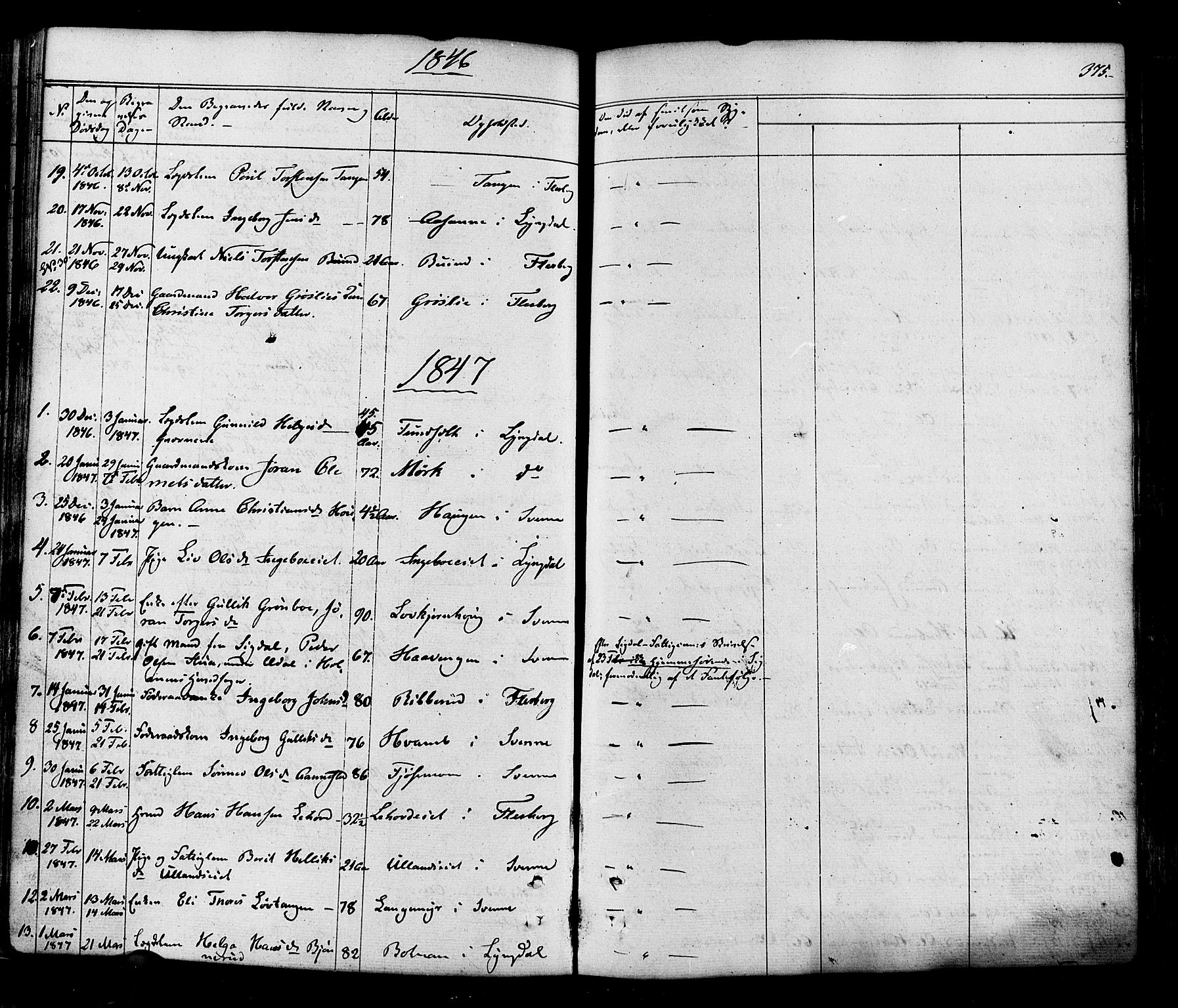 Flesberg kirkebøker, AV/SAKO-A-18/F/Fa/L0006: Parish register (official) no. I 6, 1834-1860, p. 375