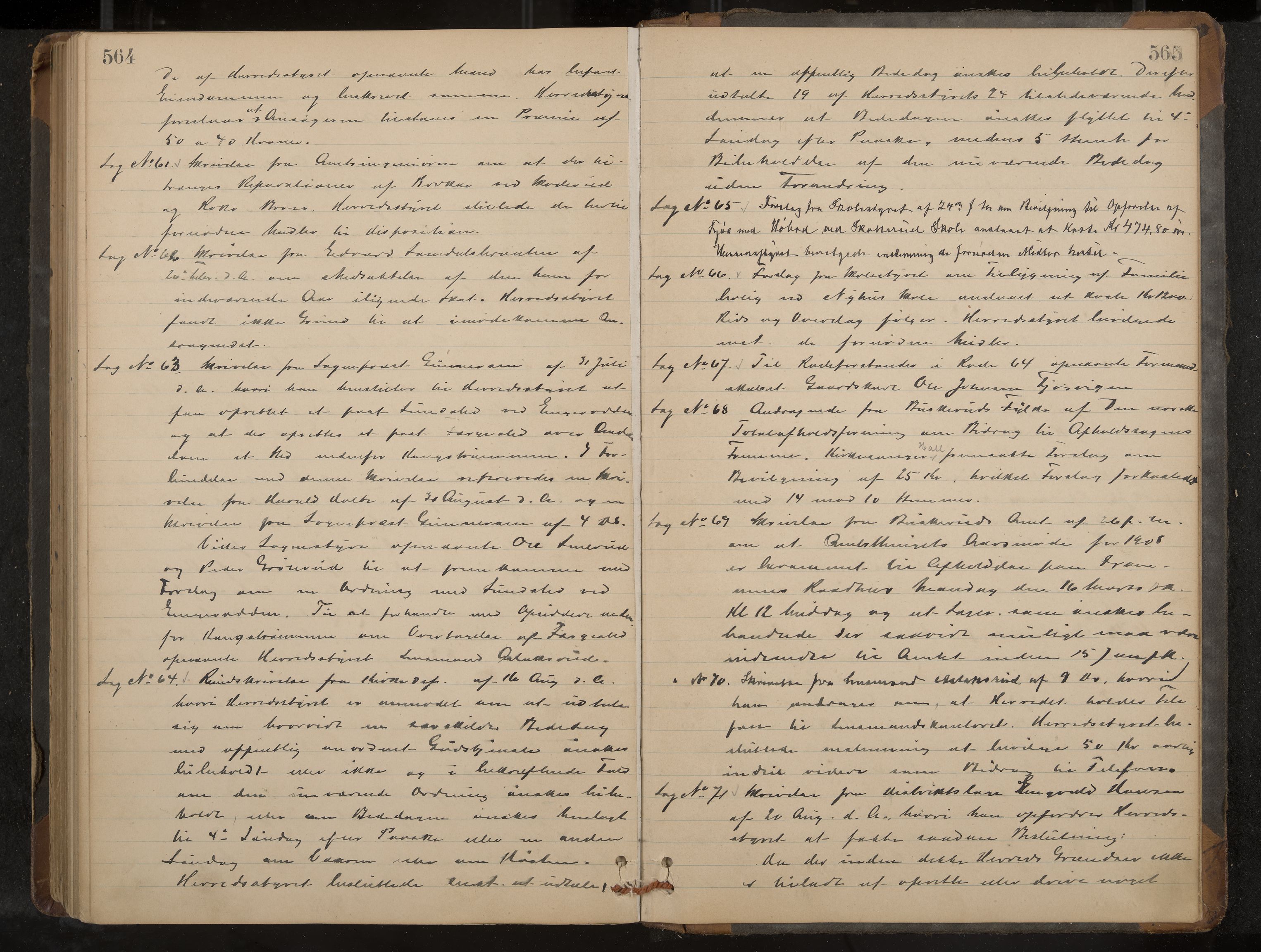 Ådal formannskap og sentraladministrasjon, IKAK/0614021/A/Aa/L0002: Møtebok, 1891-1907, p. 564-565