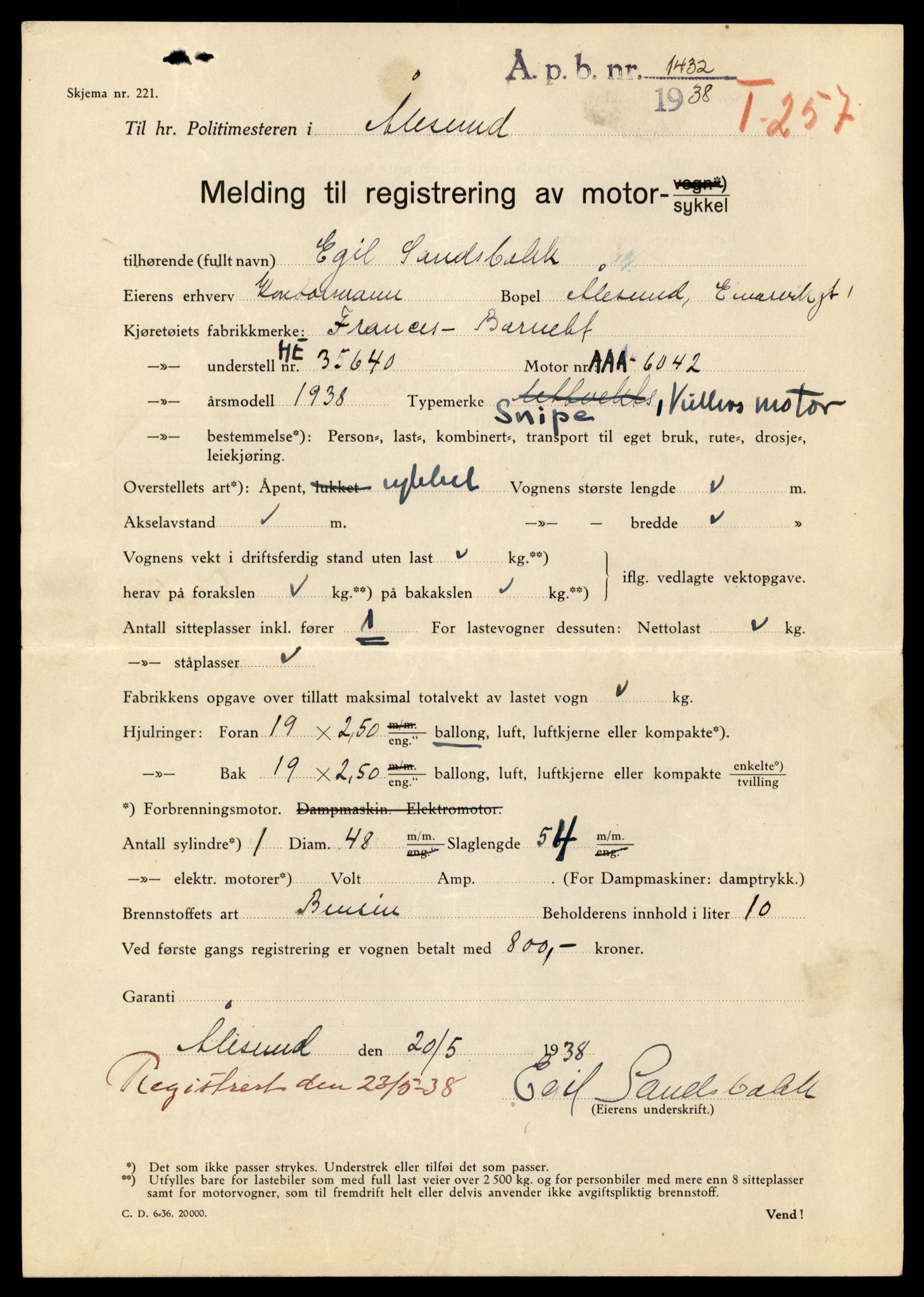 Møre og Romsdal vegkontor - Ålesund trafikkstasjon, AV/SAT-A-4099/F/Fe/L0029: Registreringskort for kjøretøy T 11430 - T 11619, 1927-1998, p. 921