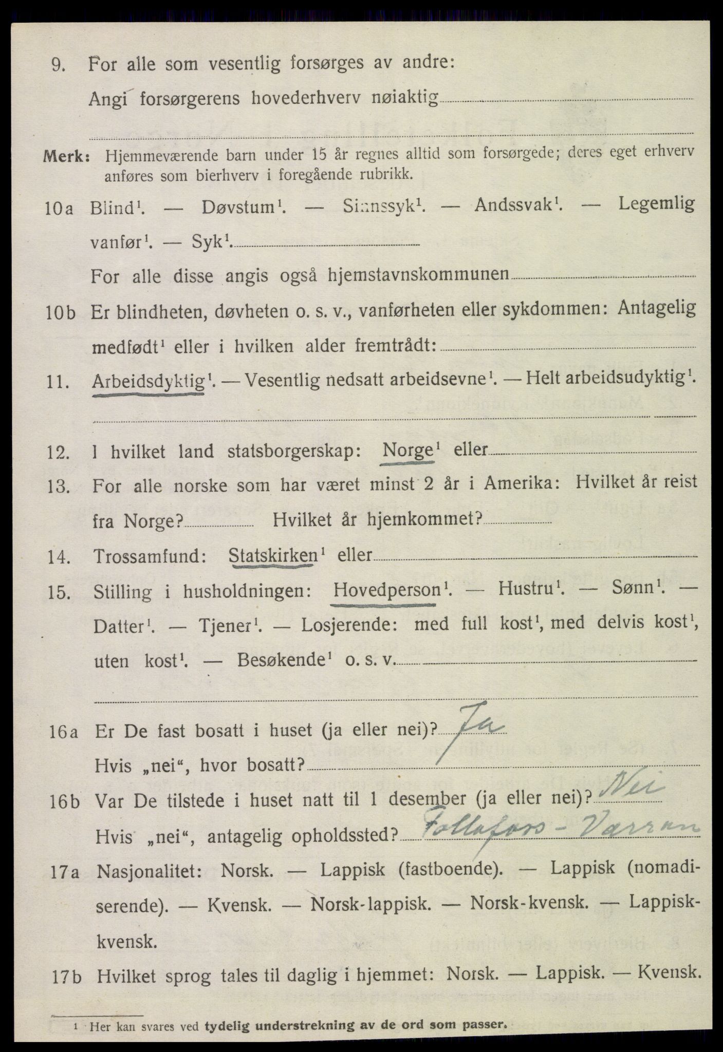 SAT, 1920 census for Verran, 1920, p. 1511