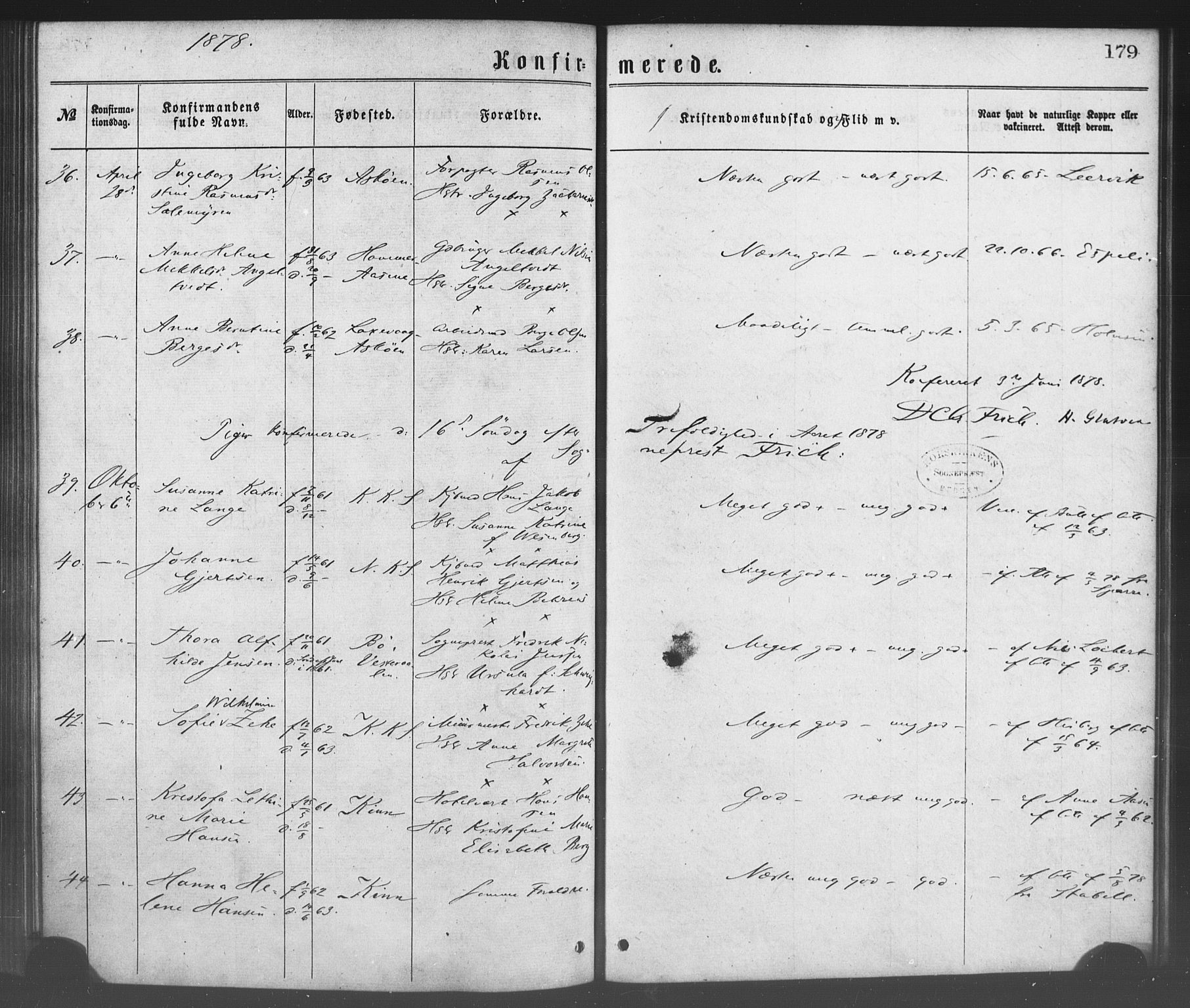 Korskirken sokneprestembete, AV/SAB-A-76101/H/Haa/L0028: Parish register (official) no. C 4, 1868-1879, p. 179