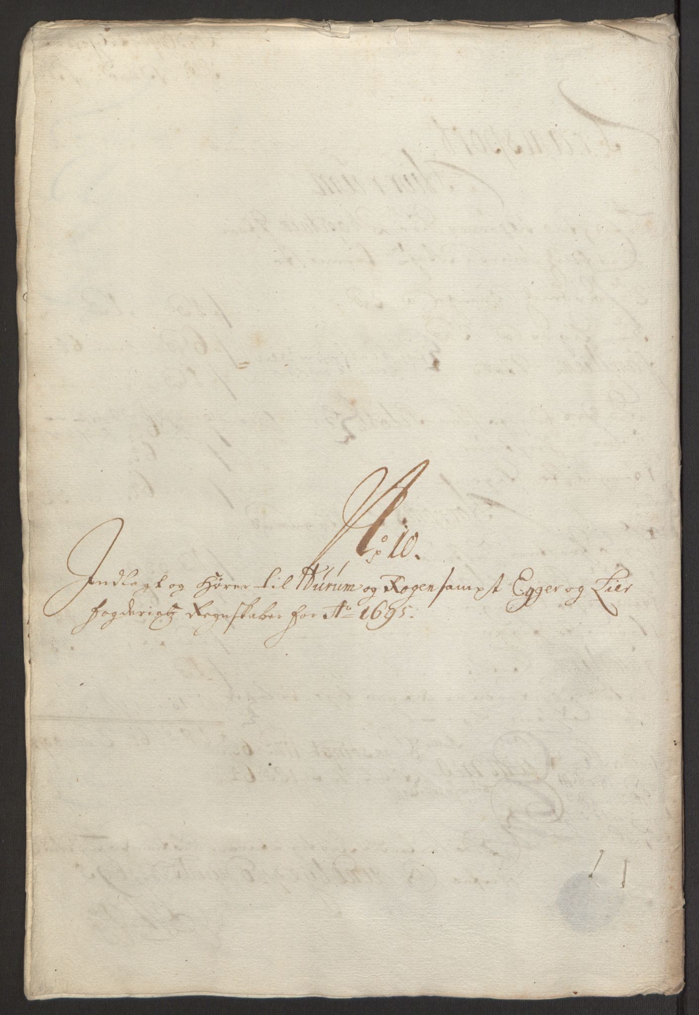 Rentekammeret inntil 1814, Reviderte regnskaper, Fogderegnskap, AV/RA-EA-4092/R30/L1694: Fogderegnskap Hurum, Røyken, Eiker og Lier, 1694-1696, p. 288