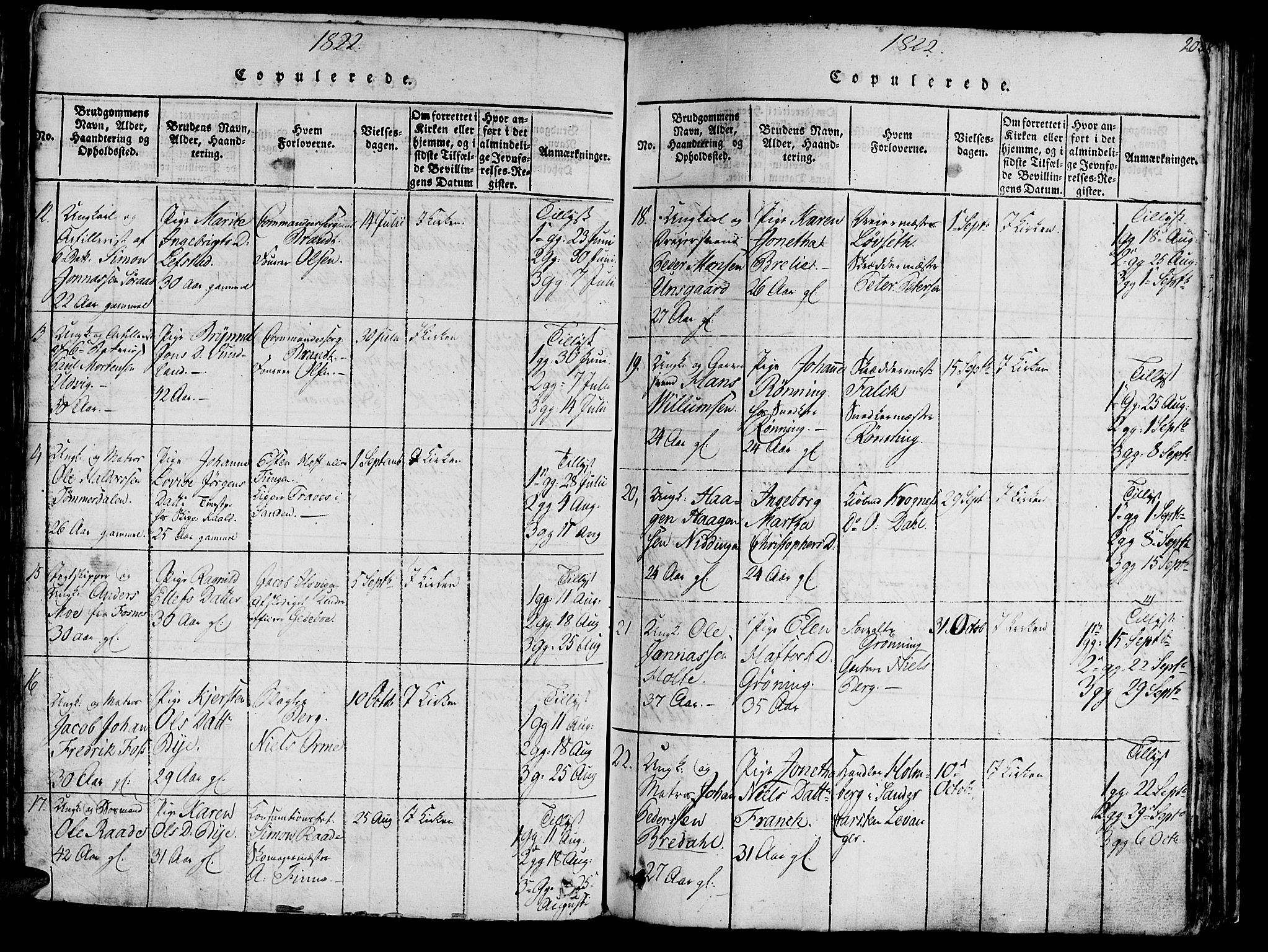 Ministerialprotokoller, klokkerbøker og fødselsregistre - Sør-Trøndelag, SAT/A-1456/602/L0135: Parish register (copy) no. 602C03, 1815-1832, p. 203