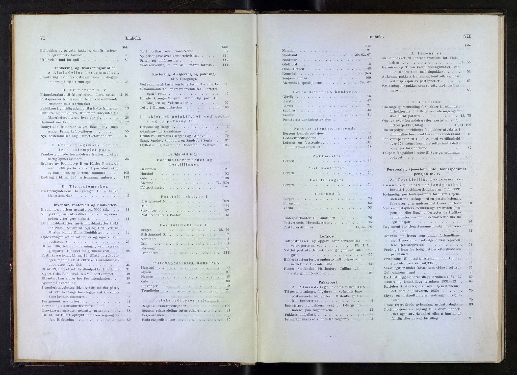 Norges Postmuseums bibliotek, NOPO/-/-/-: Sirkulærer fra Poststyret, 1931