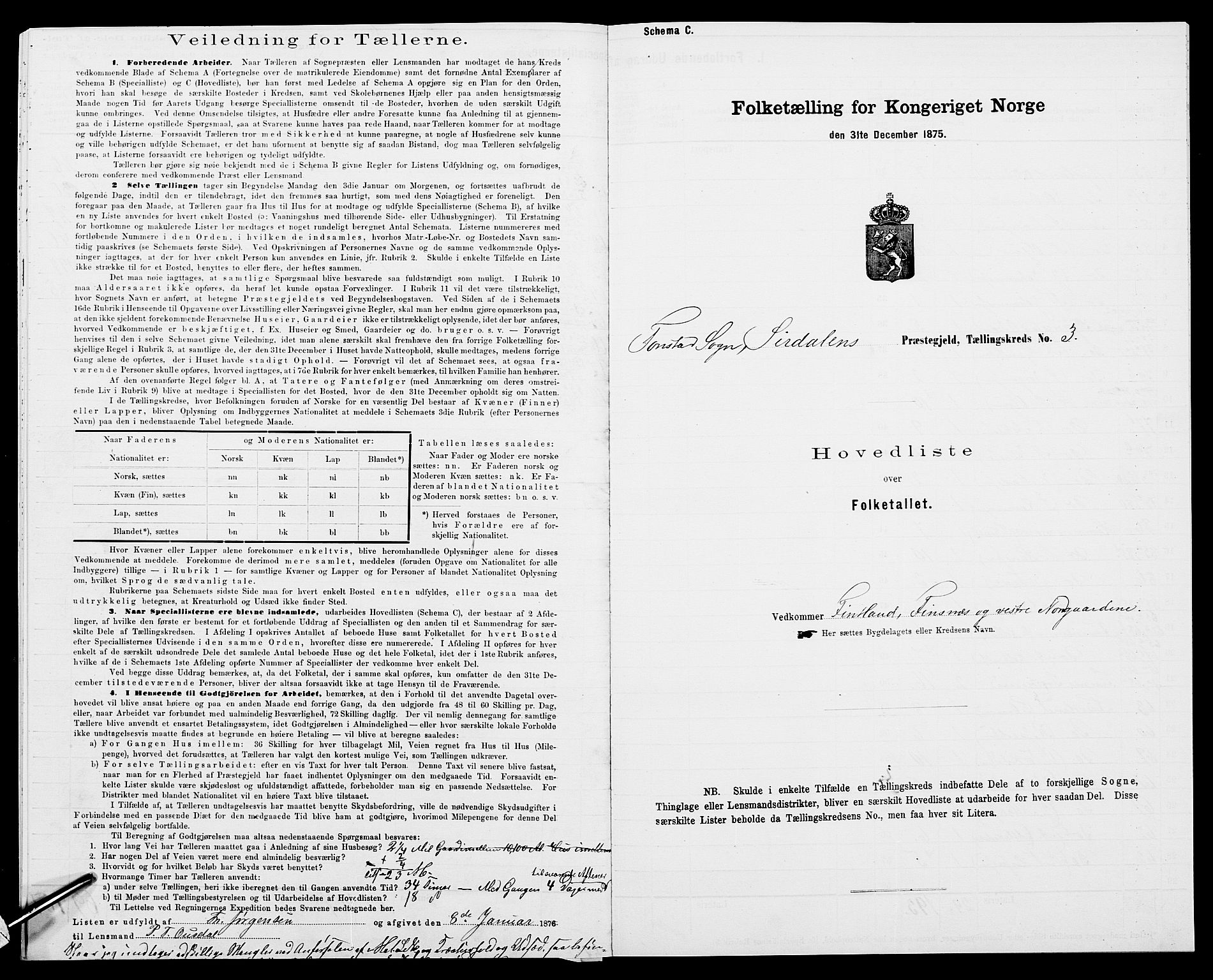 SAK, 1875 census for 1046P Sirdal, 1875, p. 23