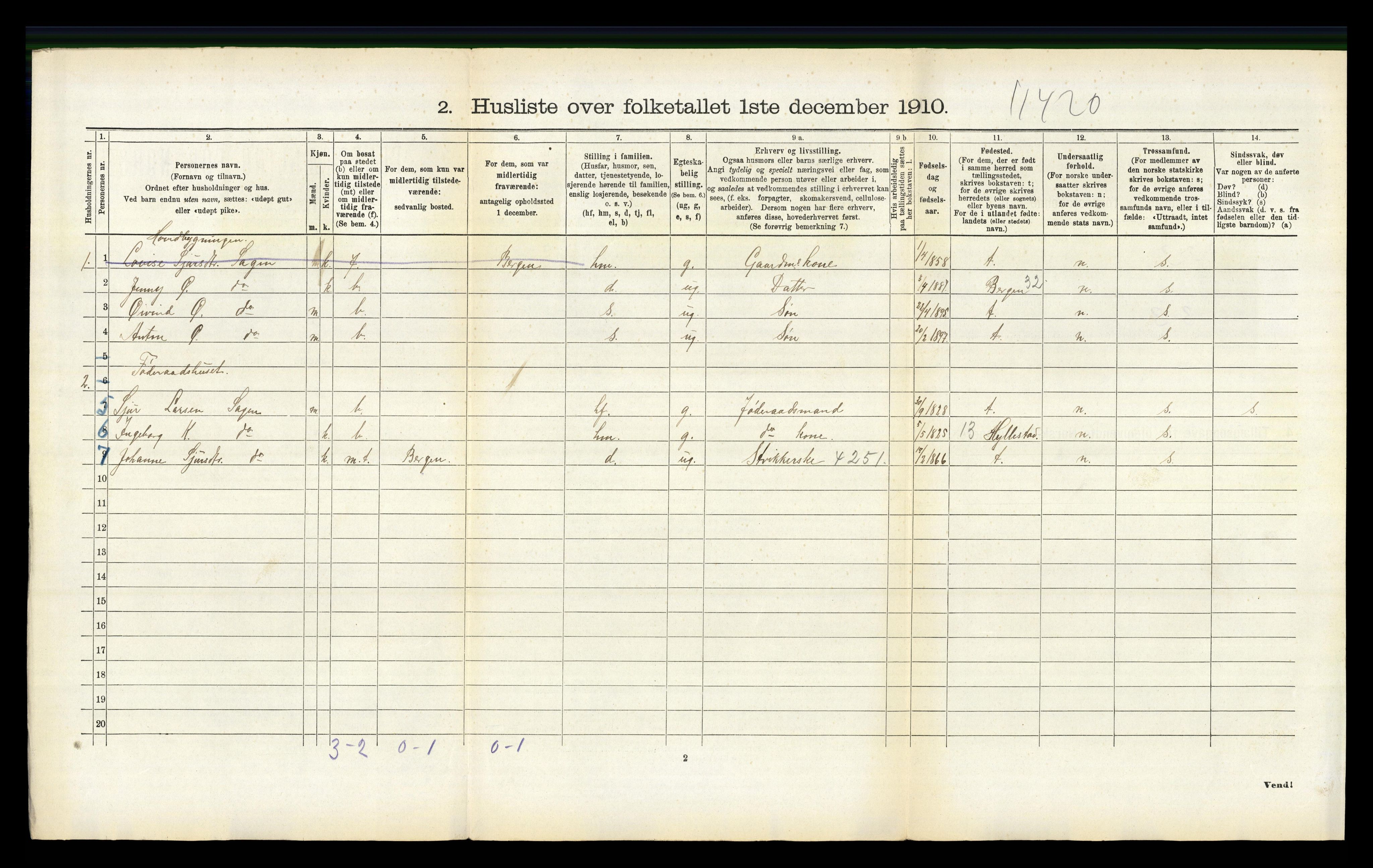 RA, 1910 census for Askvoll, 1910, p. 438