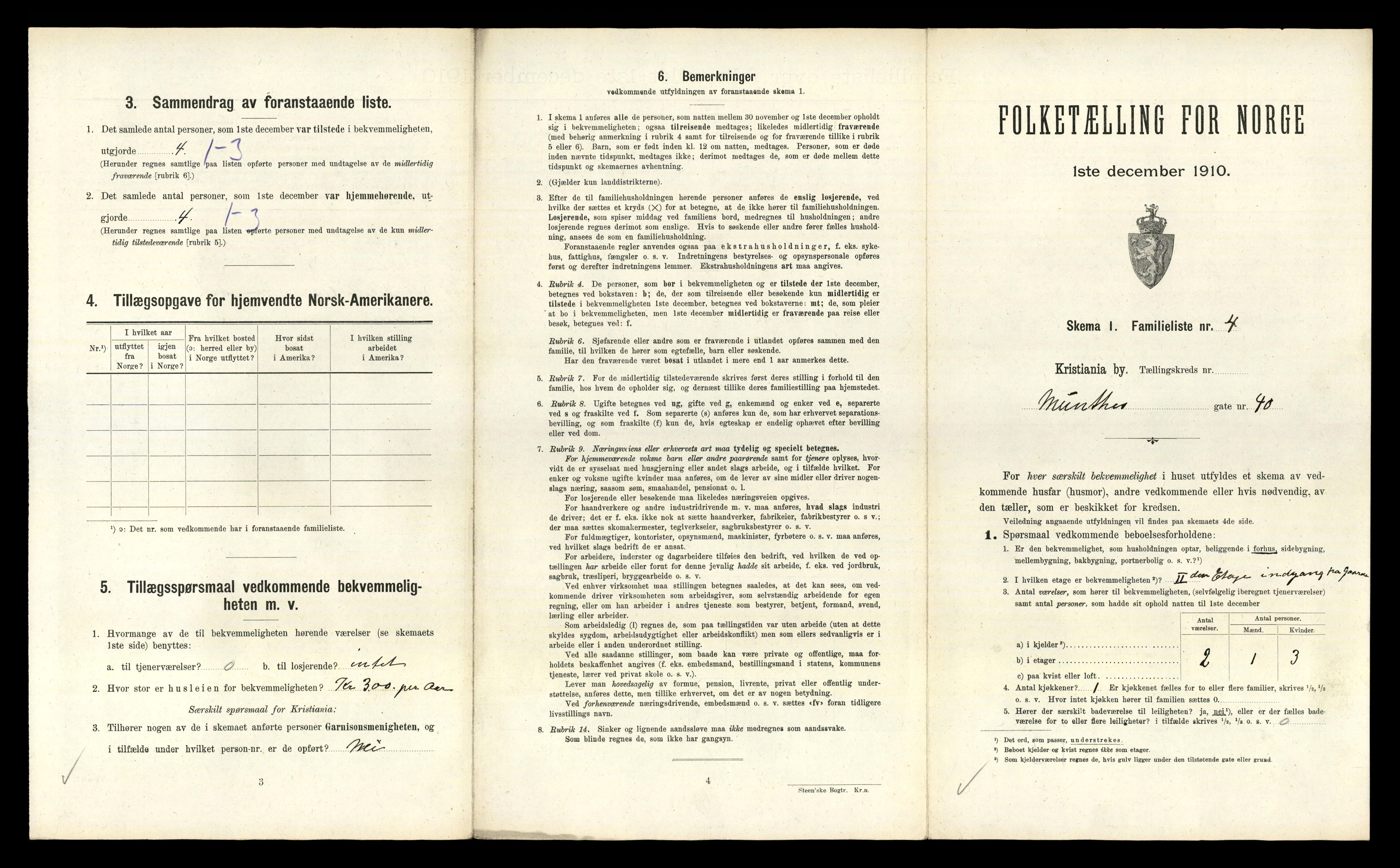 RA, 1910 census for Kristiania, 1910, p. 66445