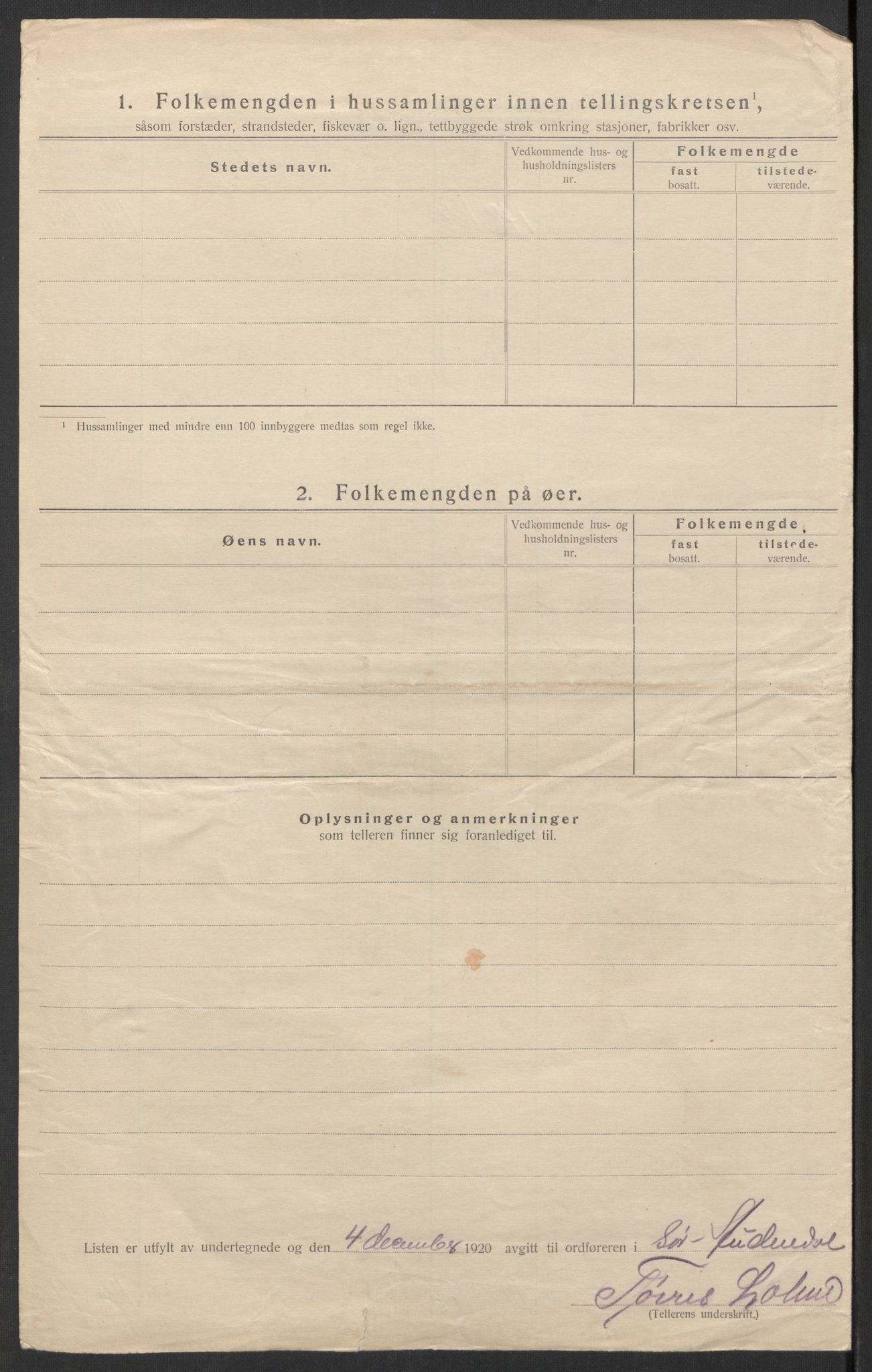 SAK, 1920 census for Sør-Audnedal, 1920, p. 45