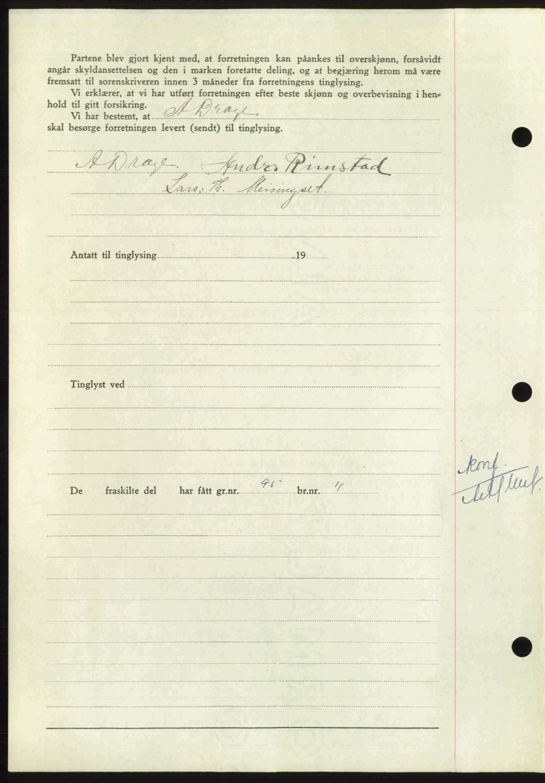 Nordmøre sorenskriveri, AV/SAT-A-4132/1/2/2Ca: Mortgage book no. A109, 1948-1948, Diary no: : 3098/1948