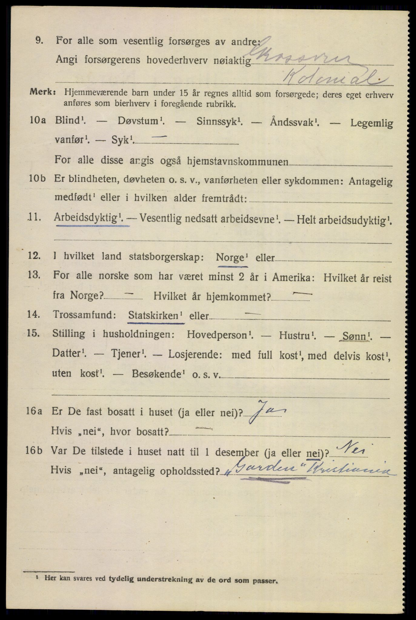 SAKO, 1920 census for Kongsberg, 1920, p. 15877