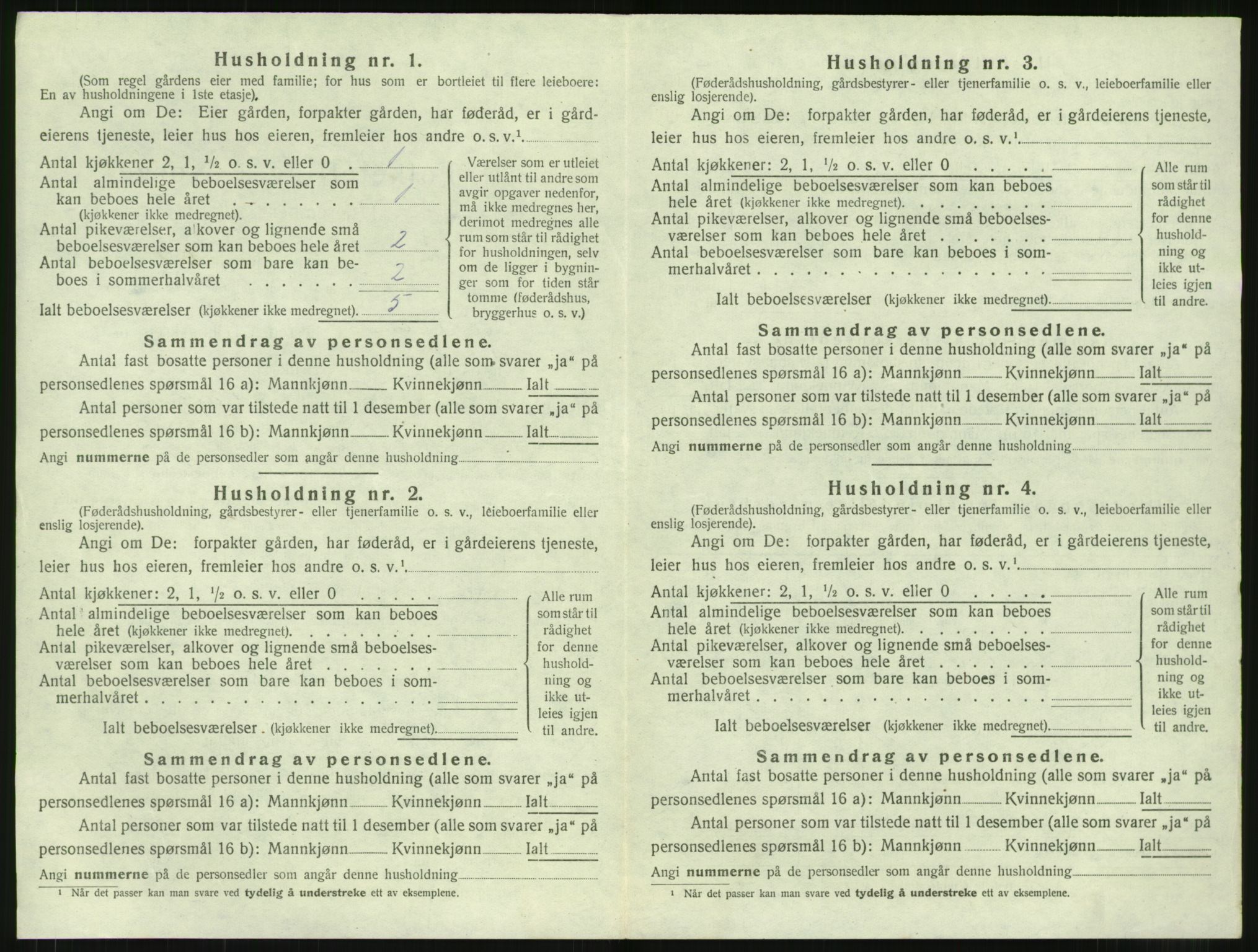 SAT, 1920 census for Sylte, 1920, p. 150