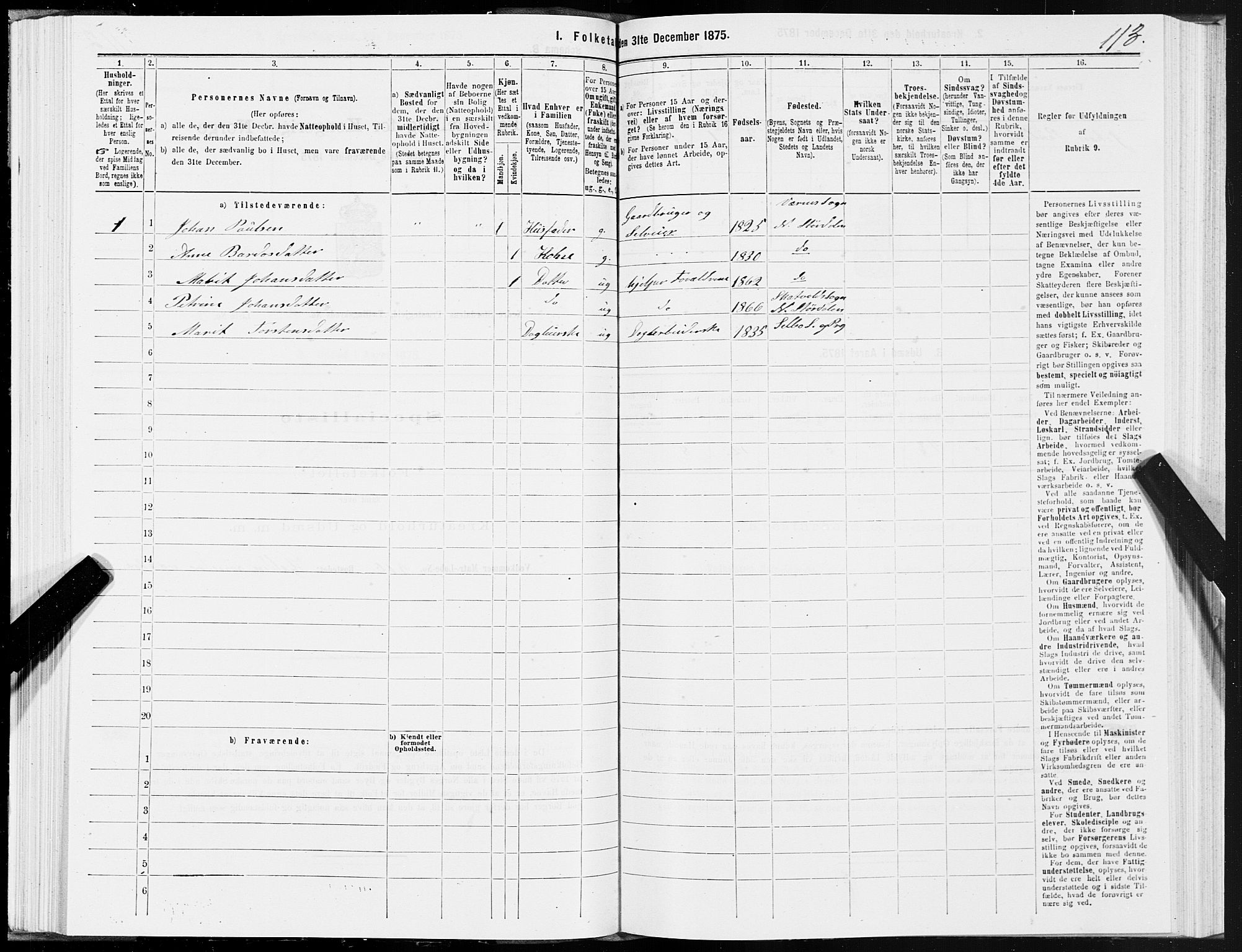 SAT, 1875 census for 1714P Nedre Stjørdal, 1875, p. 1113