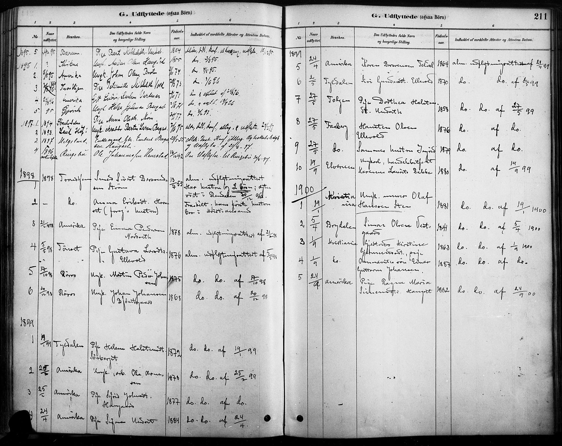 Rendalen prestekontor, SAH/PREST-054/H/Ha/Haa/L0009: Parish register (official) no. 9, 1878-1901, p. 211
