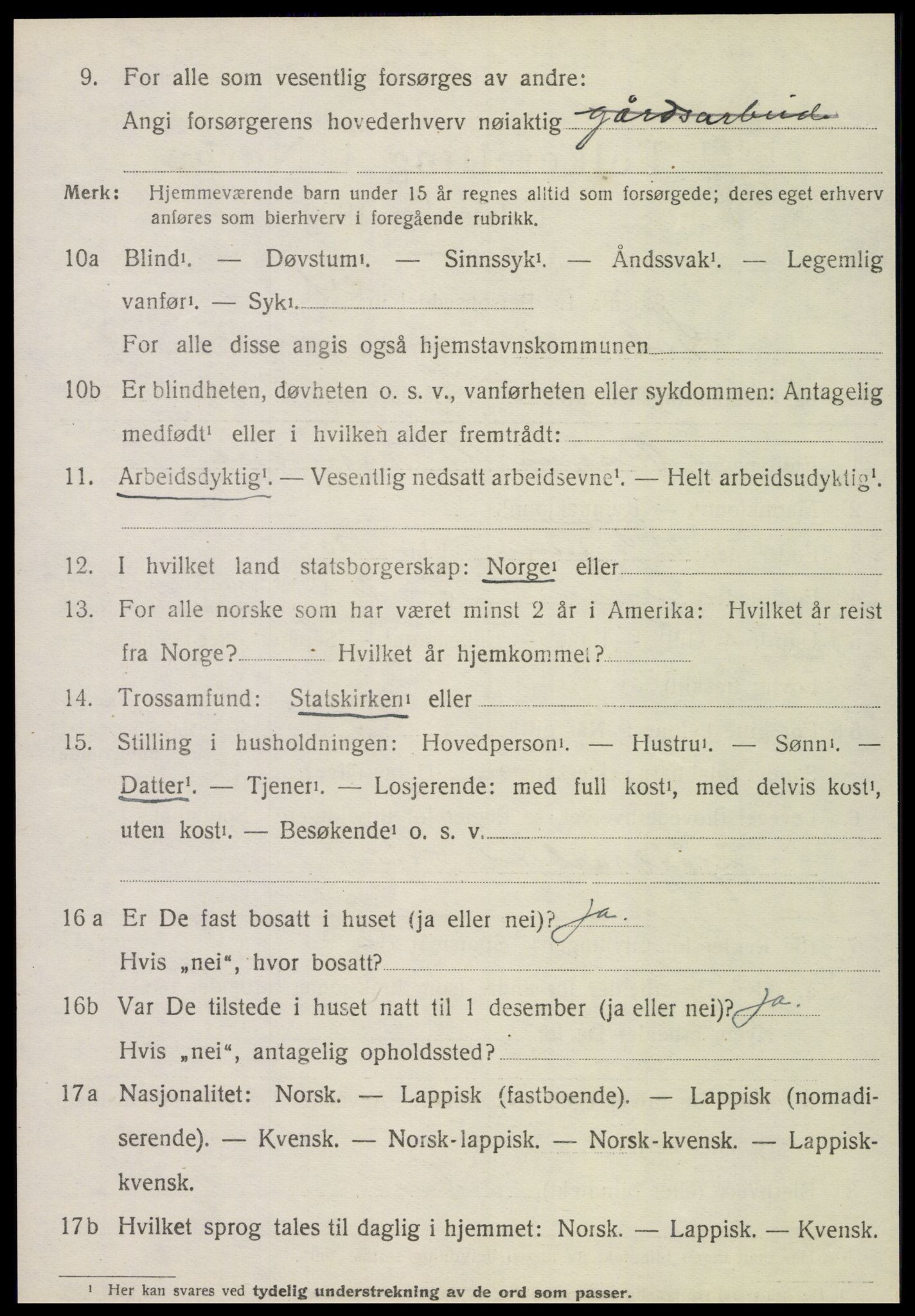 SAT, 1920 census for Leksvik, 1920, p. 6027