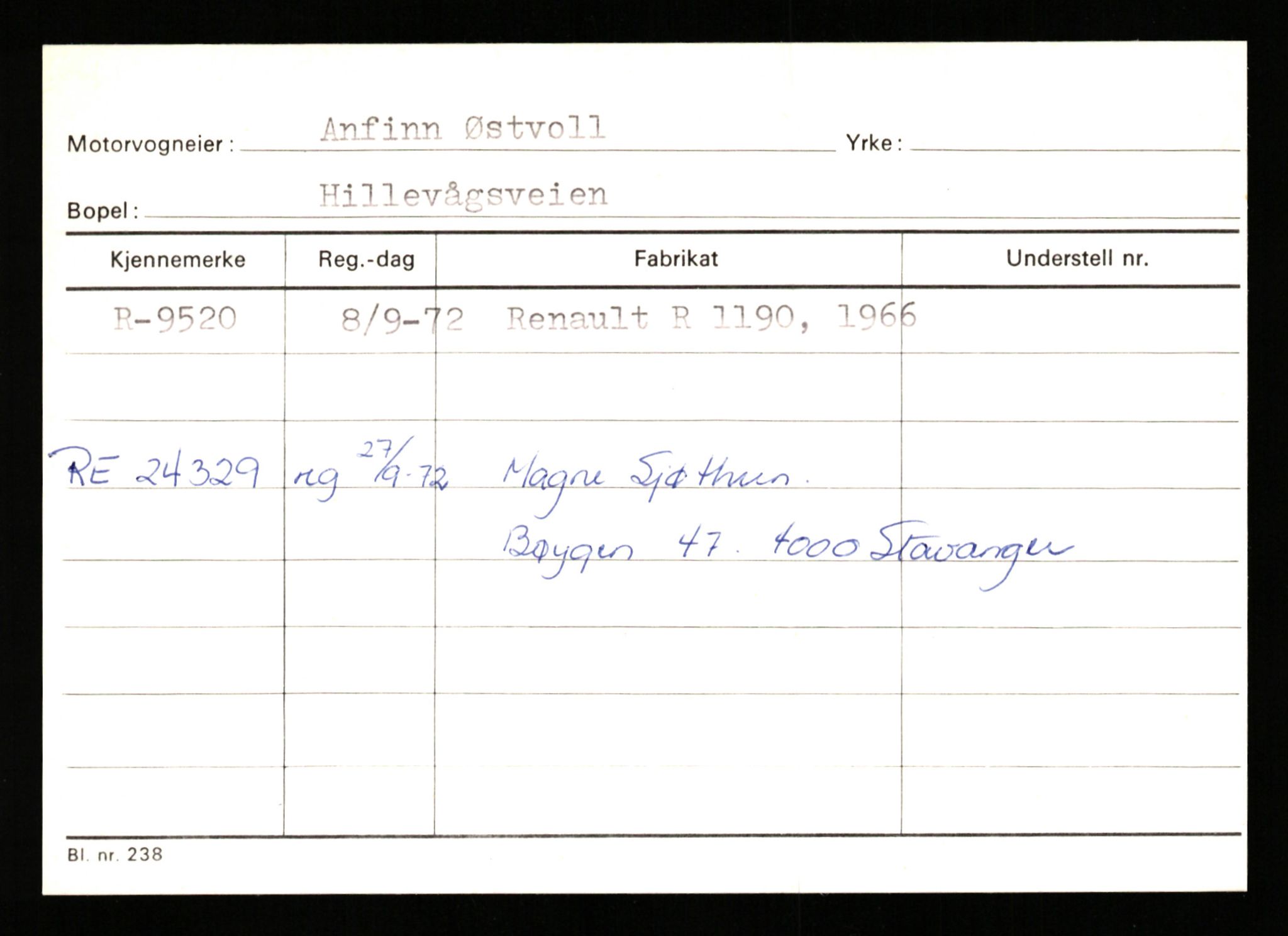 Stavanger trafikkstasjon, AV/SAST-A-101942/0/G/L0002: Registreringsnummer: 5791 - 10405, 1930-1971, p. 2495