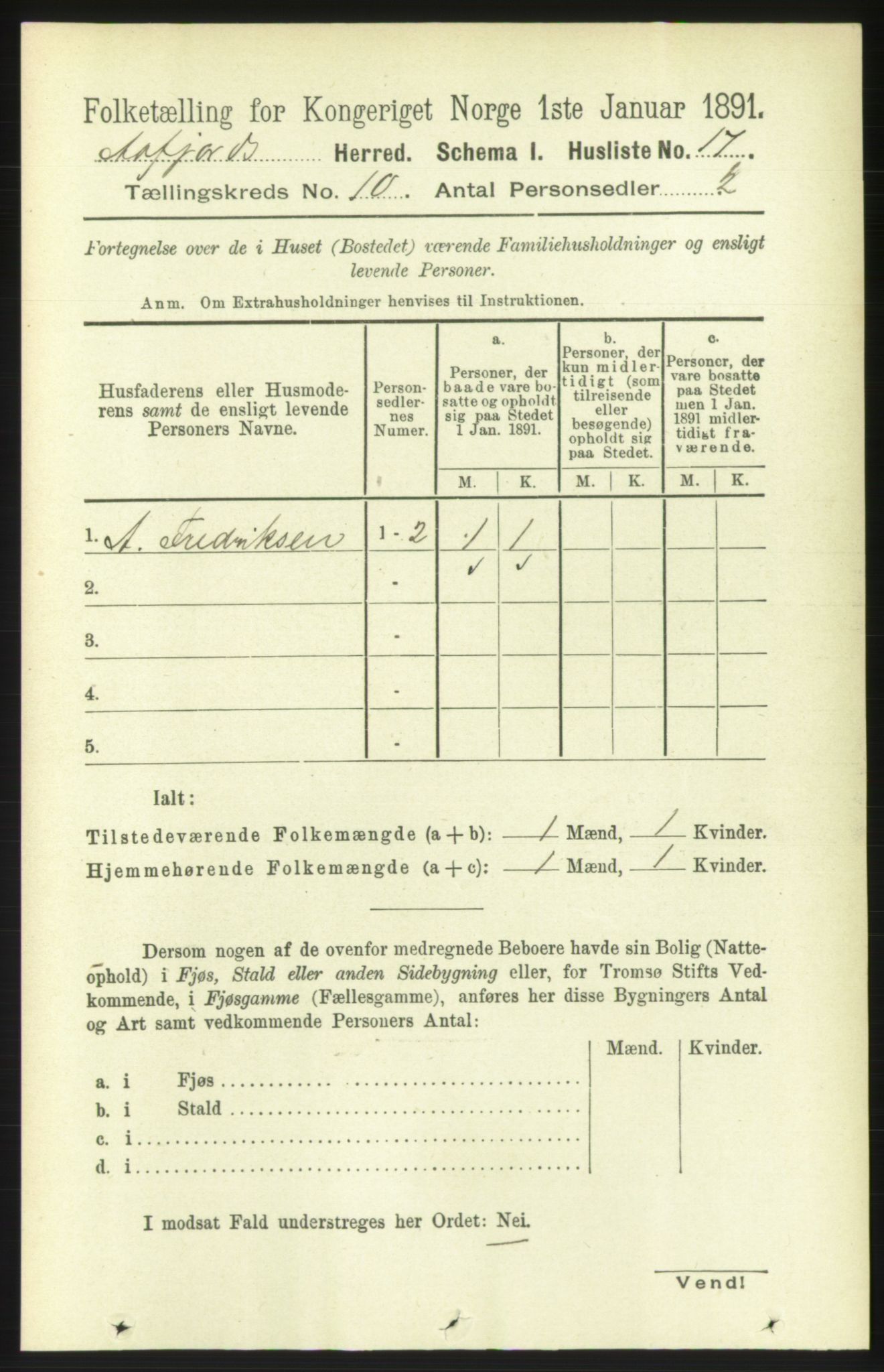 RA, 1891 census for 1630 Åfjord, 1891, p. 2935