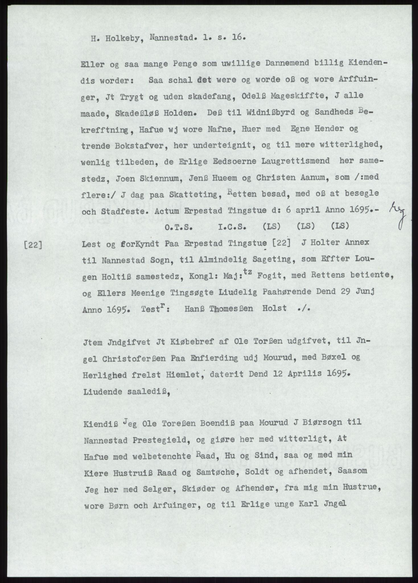 Samlinger til kildeutgivelse, Diplomavskriftsamlingen, RA/EA-4053/H/Ha, p. 1063