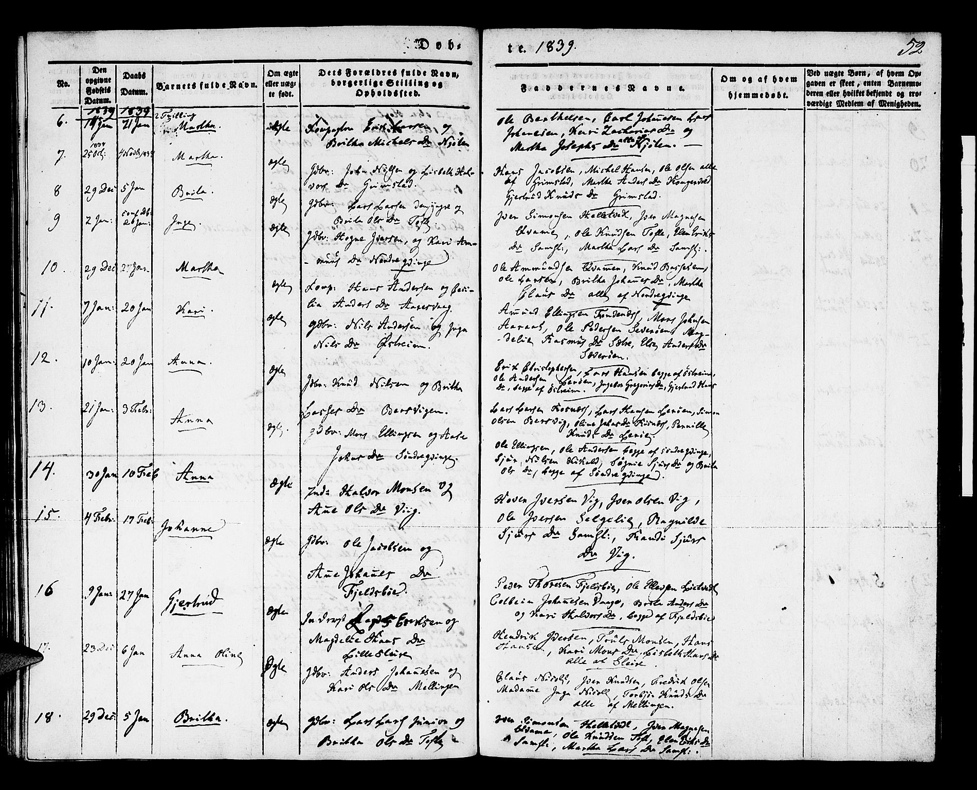 Lindås Sokneprestembete, AV/SAB-A-76701/H/Haa/Haaa/L0009: Parish register (official) no. A 9, 1835-1841, p. 52