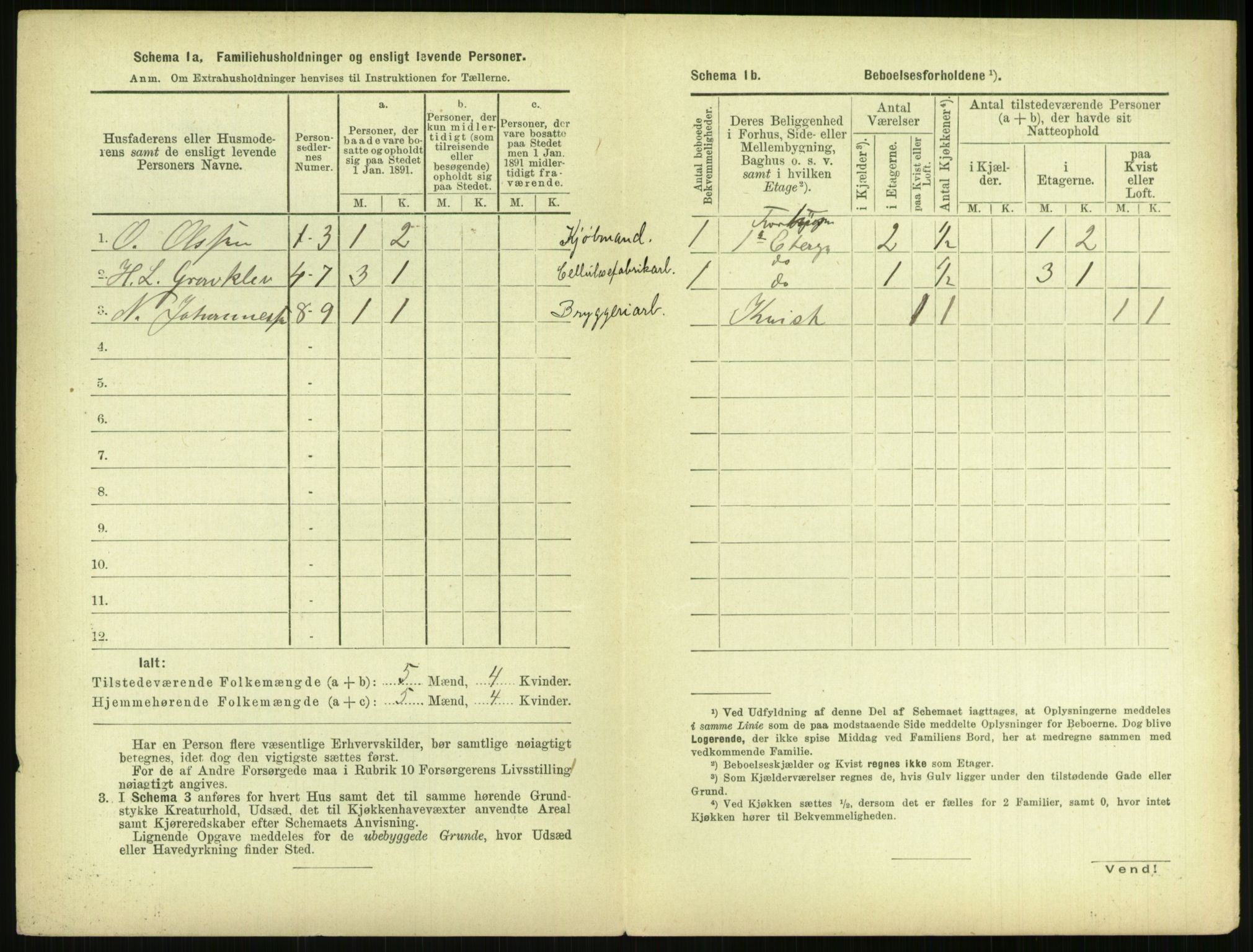 RA, 1891 census for 0806 Skien, 1891, p. 543