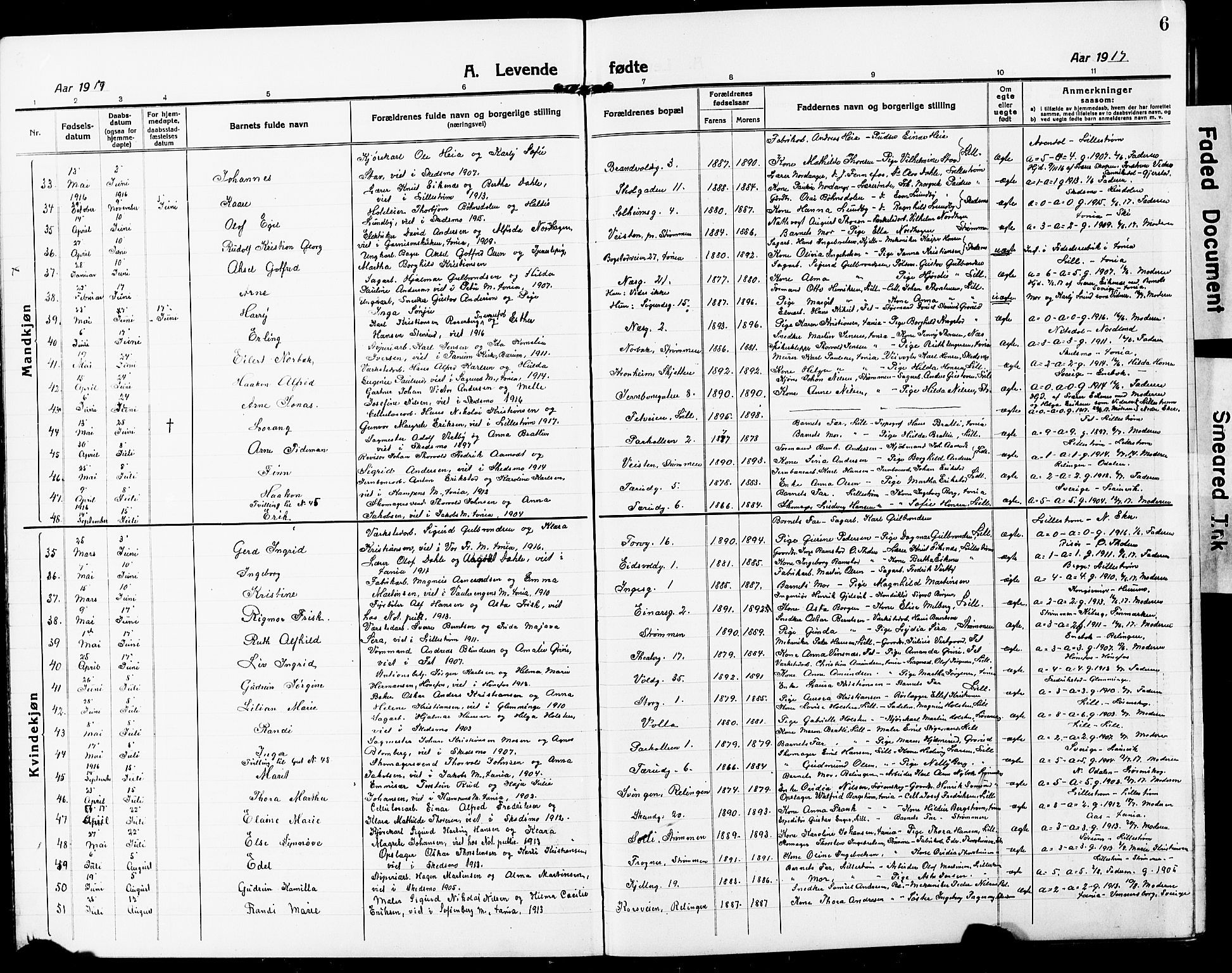 Skedsmo prestekontor Kirkebøker, SAO/A-10033a/G/Gc/L0002: Parish register (copy) no. III 2, 1917-1931, p. 6