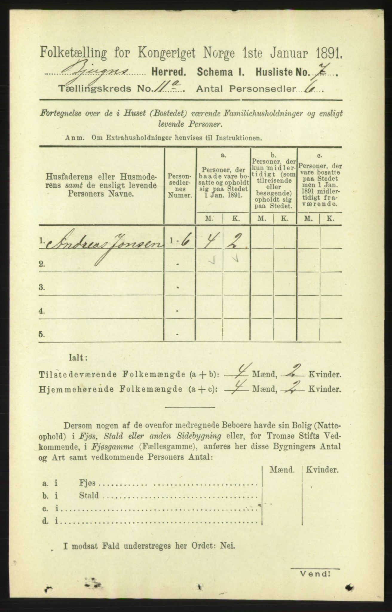 RA, 1891 census for 1627 Bjugn, 1891, p. 3062