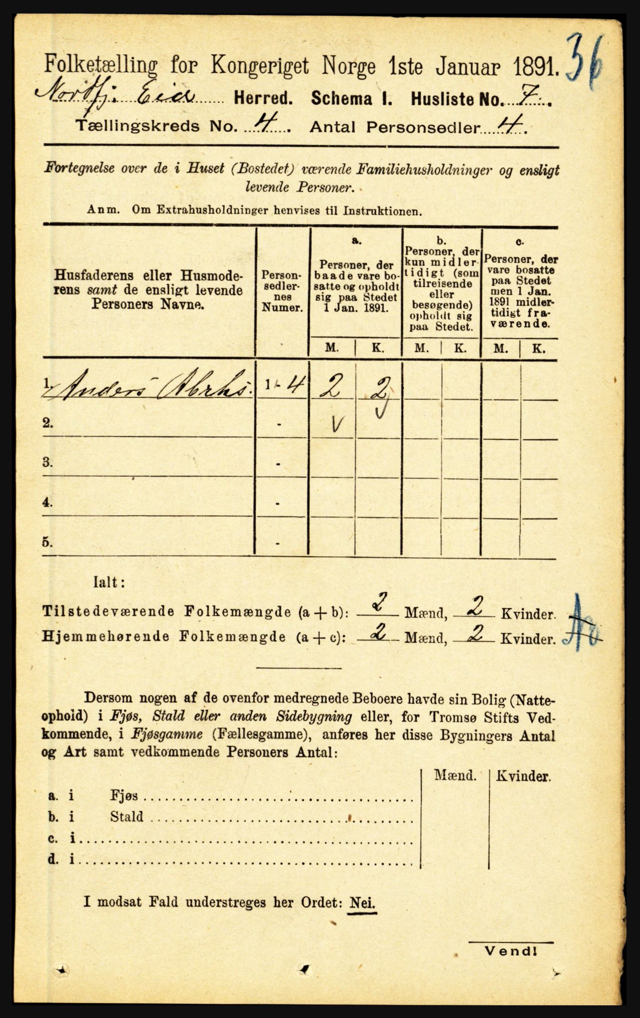 RA, 1891 census for 1443 Eid, 1891, p. 842