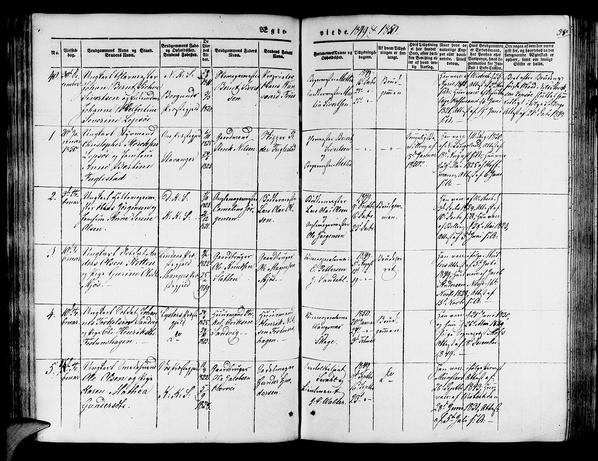 Korskirken sokneprestembete, SAB/A-76101/H/Hab: Parish register (copy) no. D 1, 1840-1867, p. 88