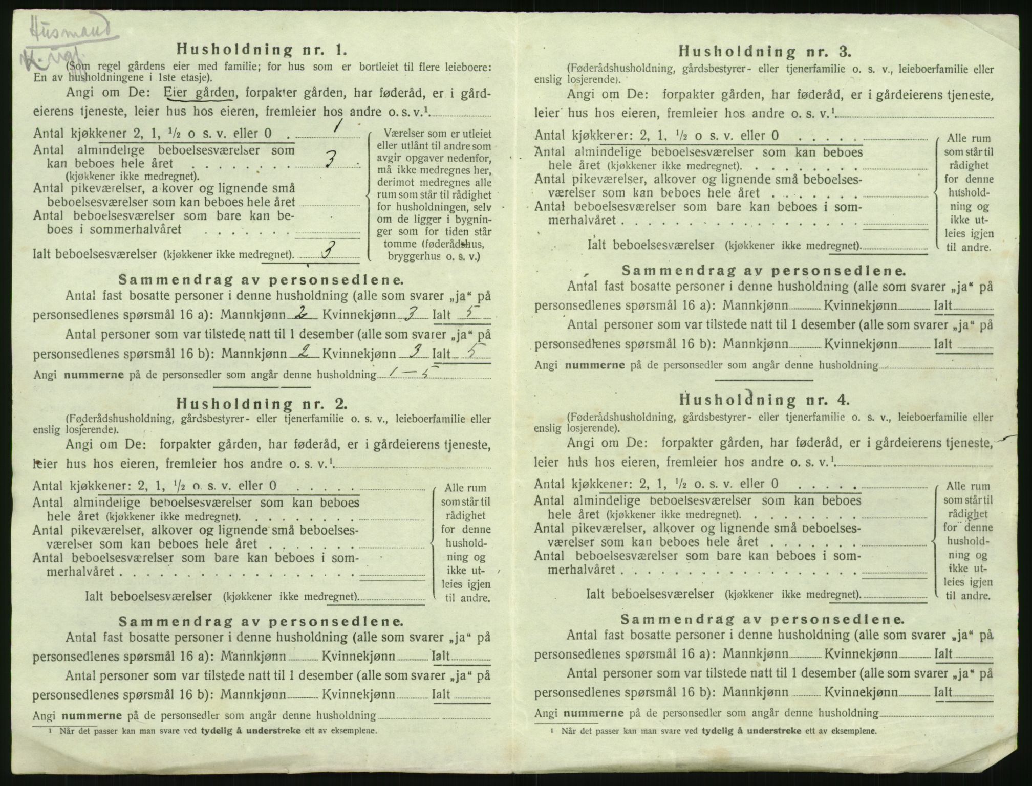 SAK, 1920 census for Vestre Moland, 1920, p. 522