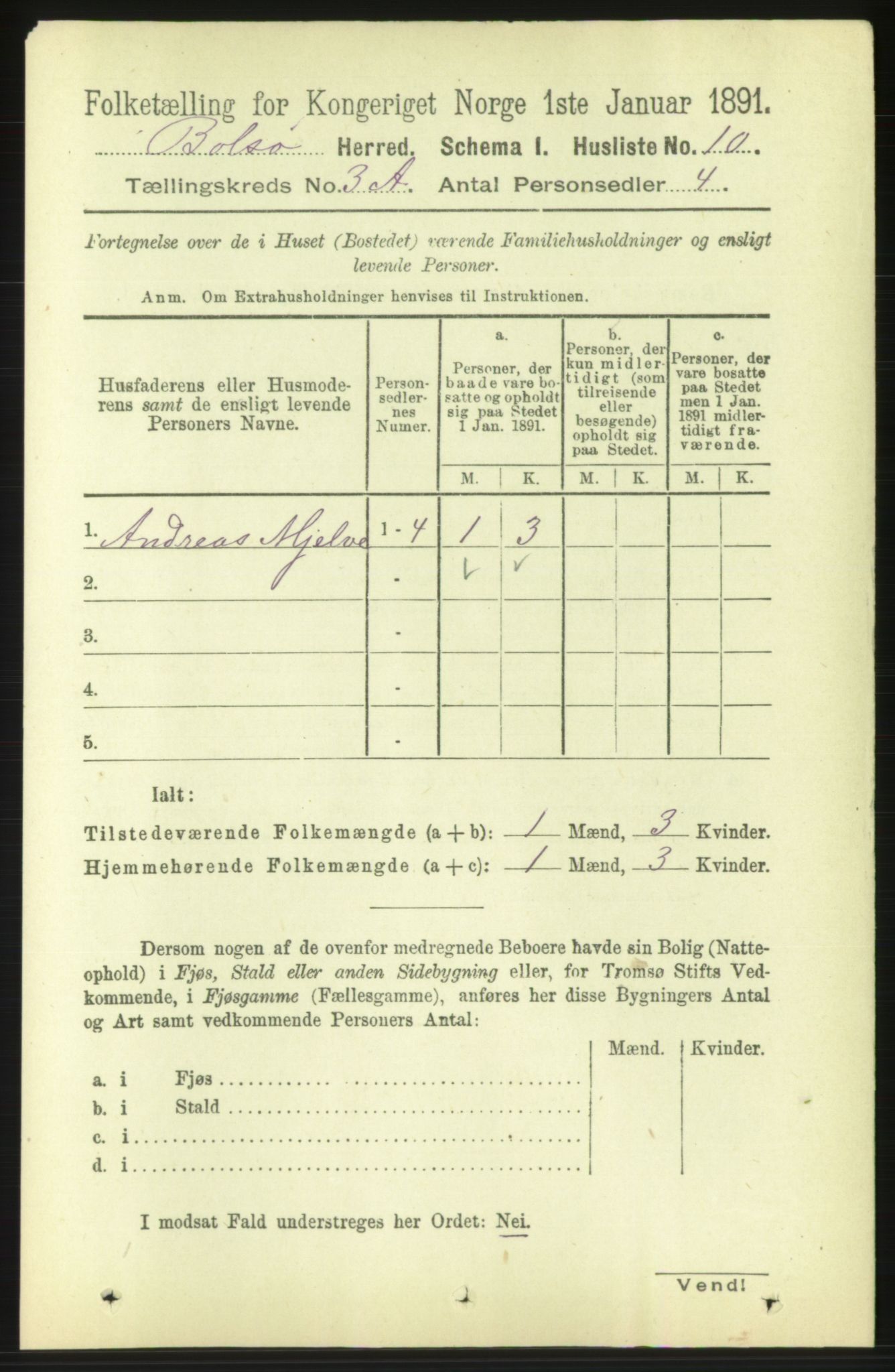 RA, 1891 census for 1544 Bolsøy, 1891, p. 1745