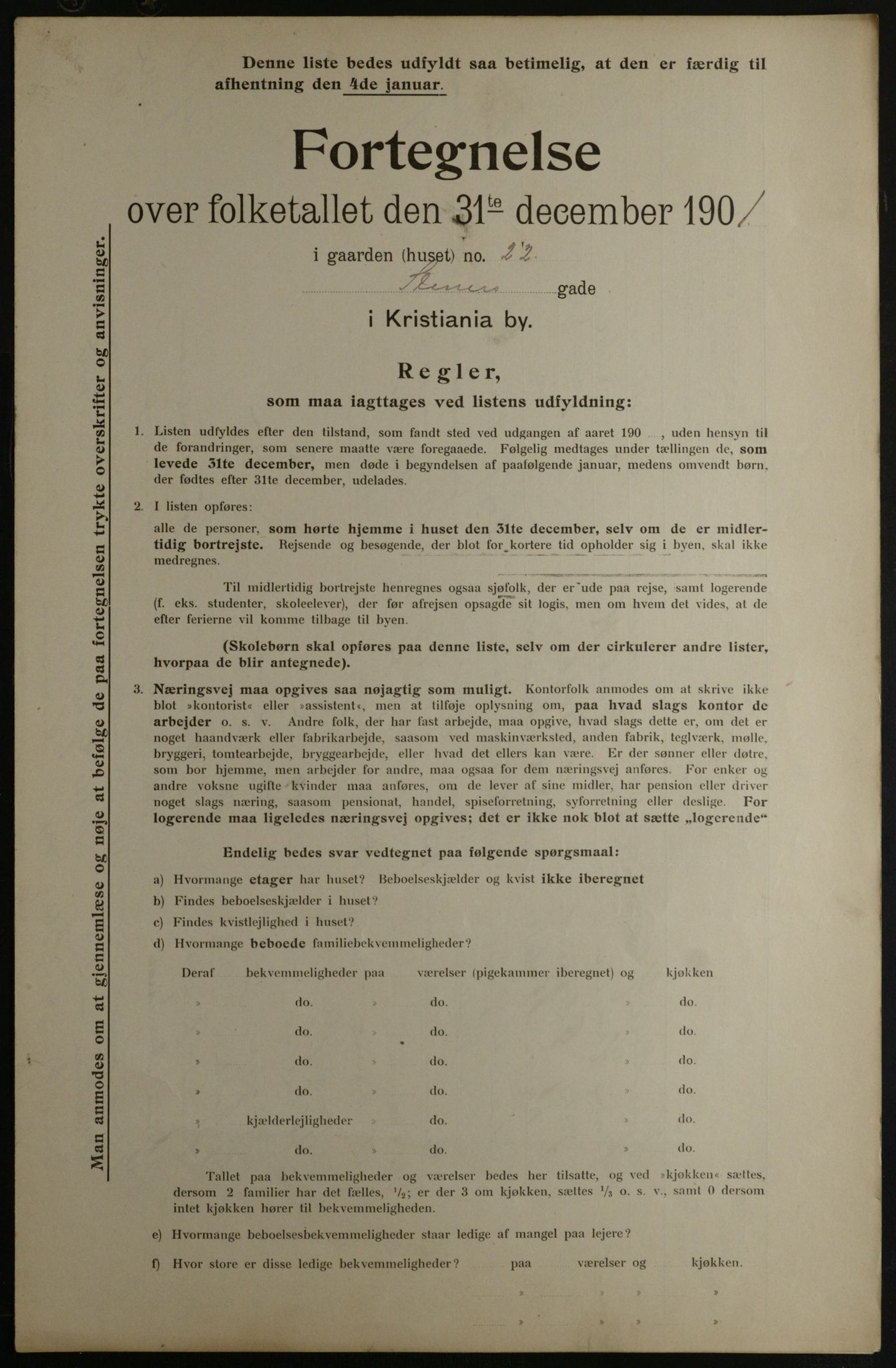 OBA, Municipal Census 1901 for Kristiania, 1901, p. 15583