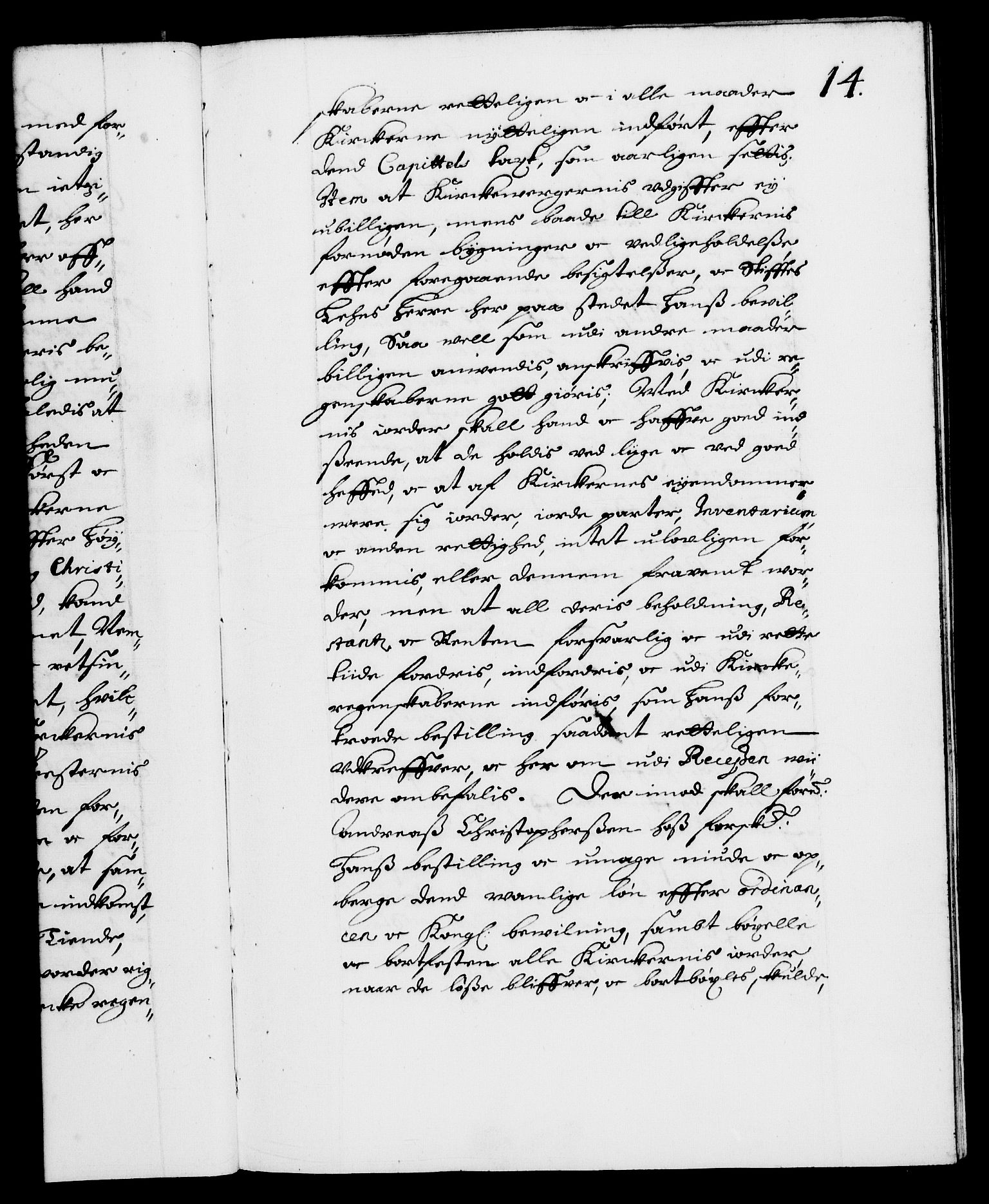 Danske Kanselli 1572-1799, RA/EA-3023/F/Fc/Fca/Fcaa/L0009: Norske registre (mikrofilm), 1657-1660, p. 14a