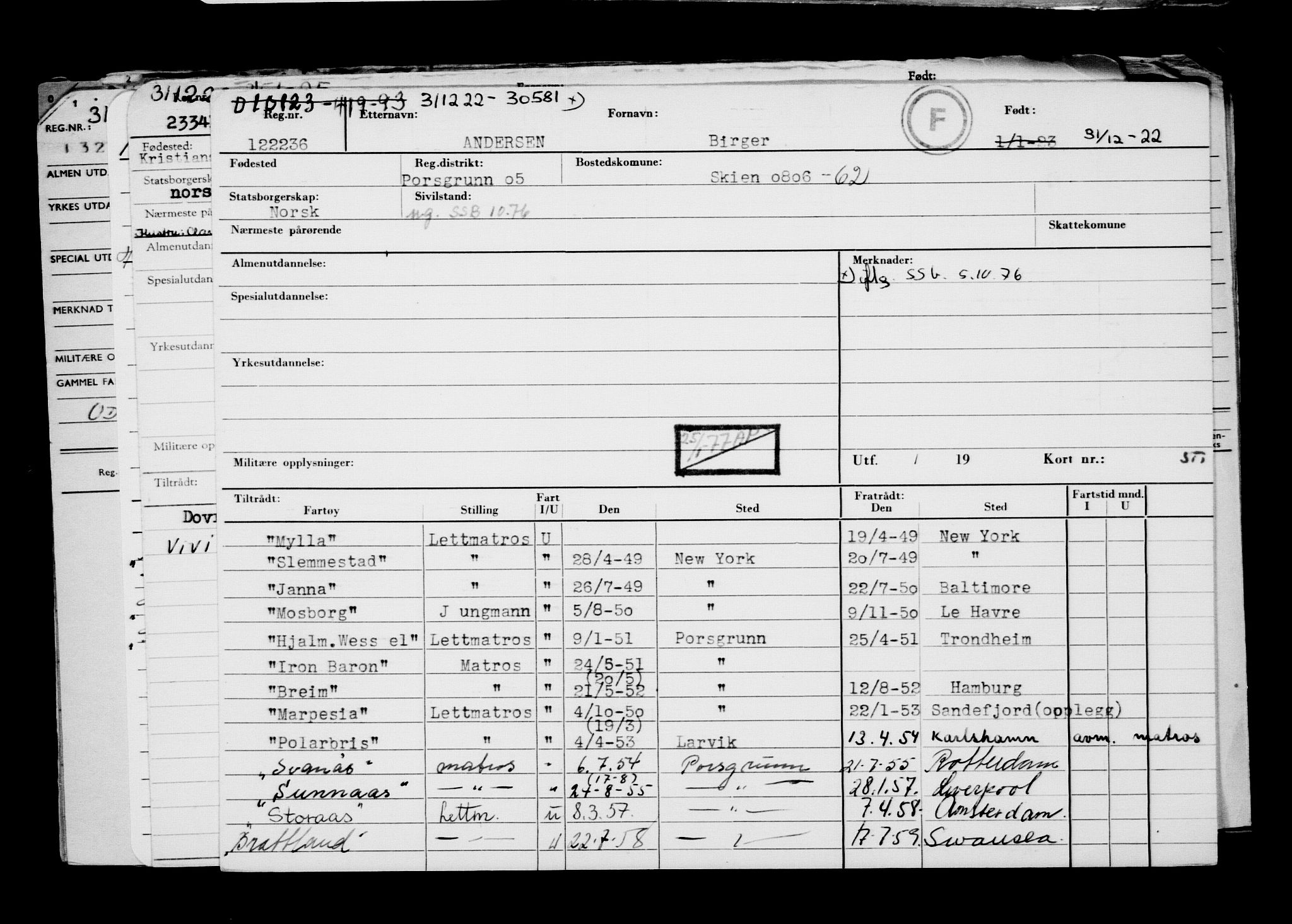 Direktoratet for sjømenn, AV/RA-S-3545/G/Gb/L0213: Hovedkort, 1922, p. 738