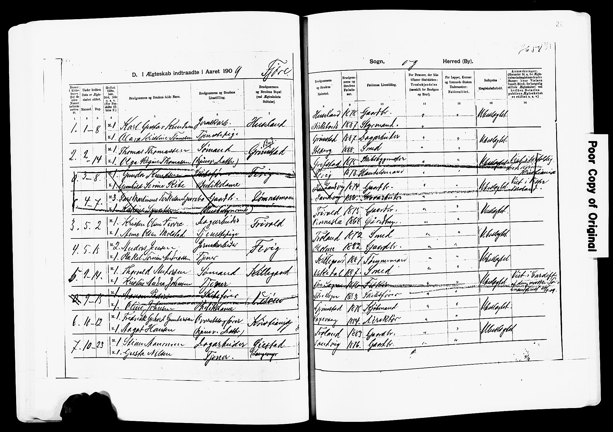 Fjære sokneprestkontor, SAK/1111-0011/F/Fa/L0003: Parish register (official) no. A 3.1, 1903-1920, p. 28