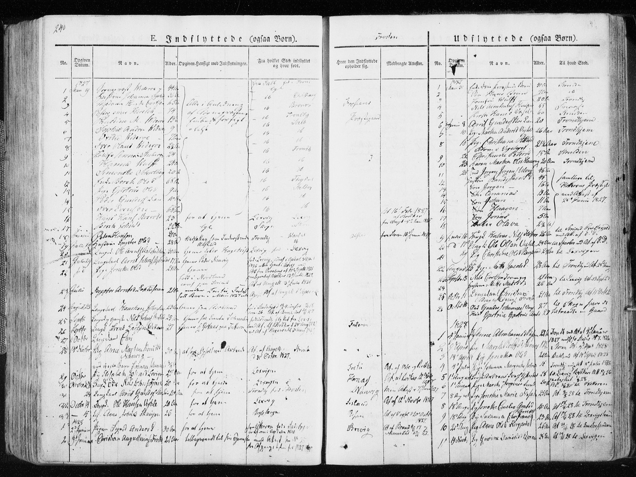 Ministerialprotokoller, klokkerbøker og fødselsregistre - Nord-Trøndelag, SAT/A-1458/713/L0114: Parish register (official) no. 713A05, 1827-1839, p. 240