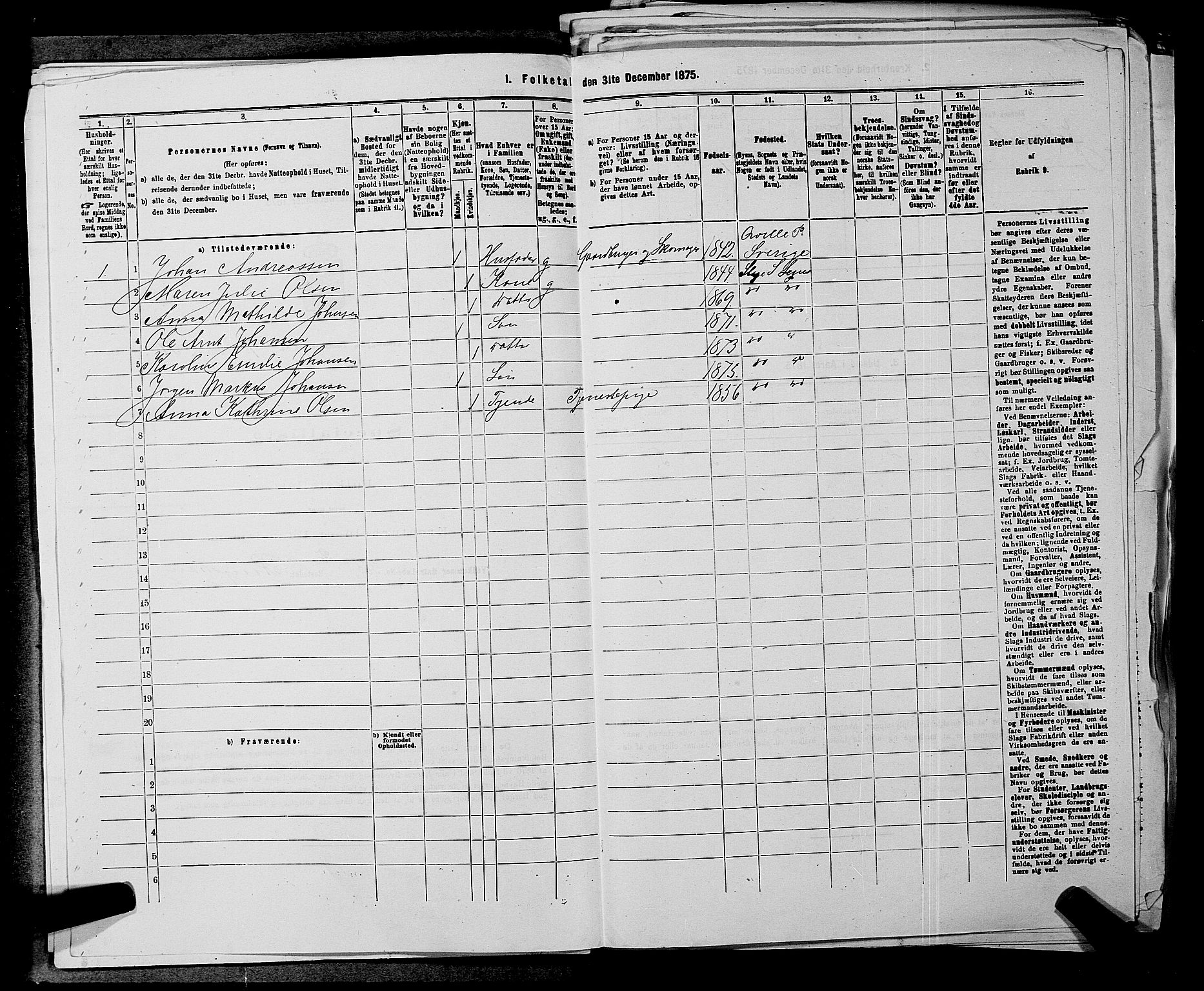 SAKO, 1875 census for 0721P Sem, 1875, p. 1551
