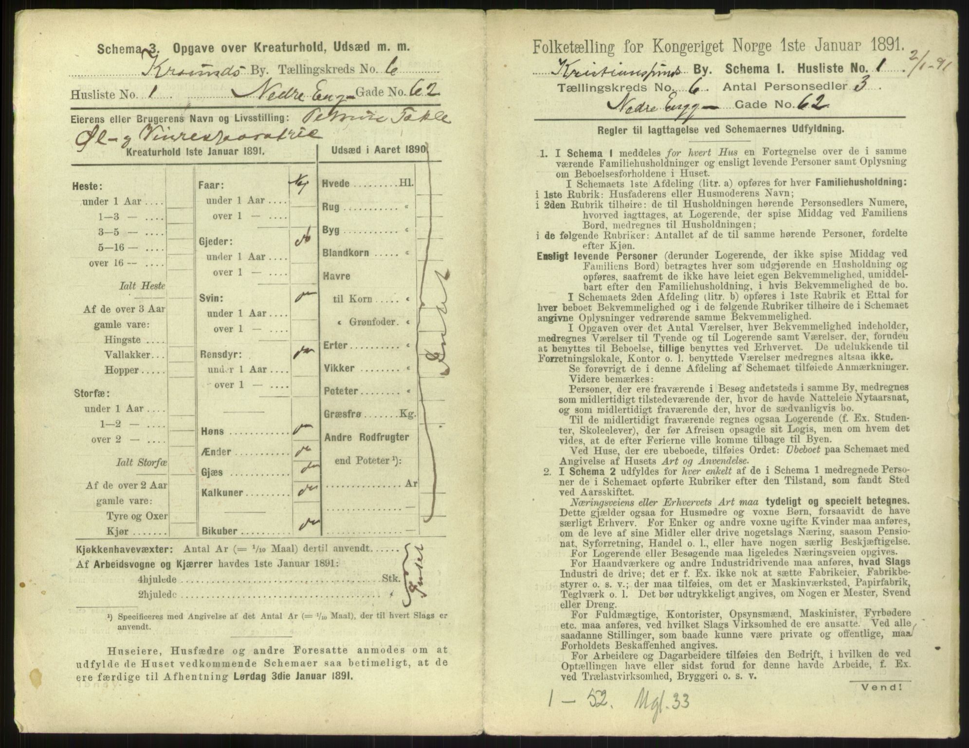 RA, 1891 census for 1503 Kristiansund, 1891, p. 536