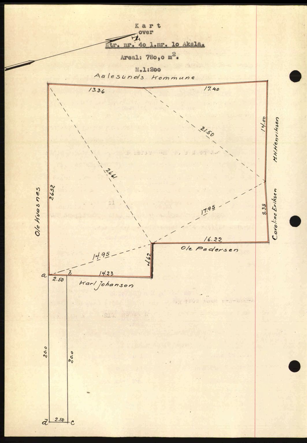 Ålesund byfogd, AV/SAT-A-4384: Mortgage book no. 34 II, 1938-1940, Diary no: : 44/1939