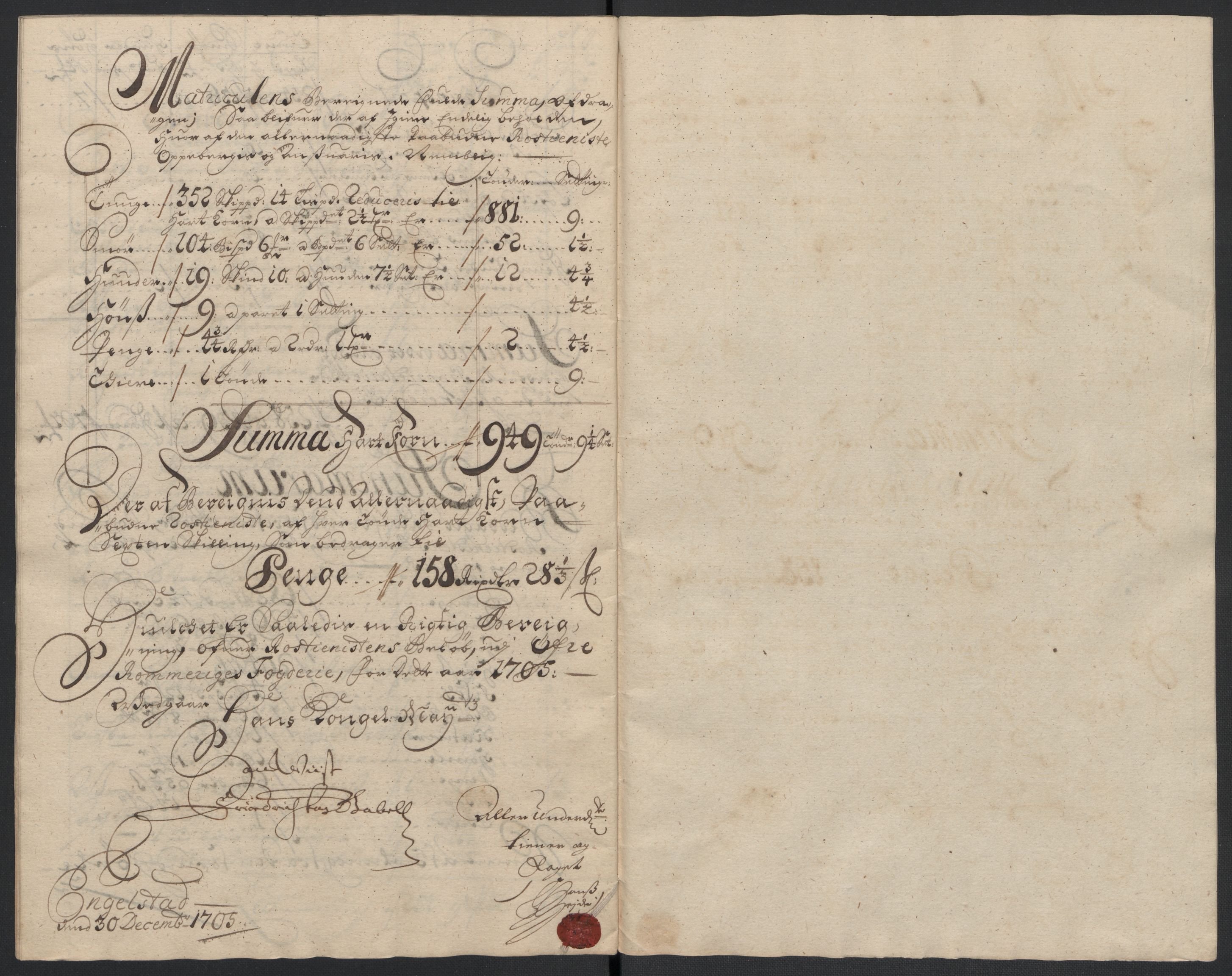 Rentekammeret inntil 1814, Reviderte regnskaper, Fogderegnskap, AV/RA-EA-4092/R12/L0717: Fogderegnskap Øvre Romerike, 1704-1705, p. 386