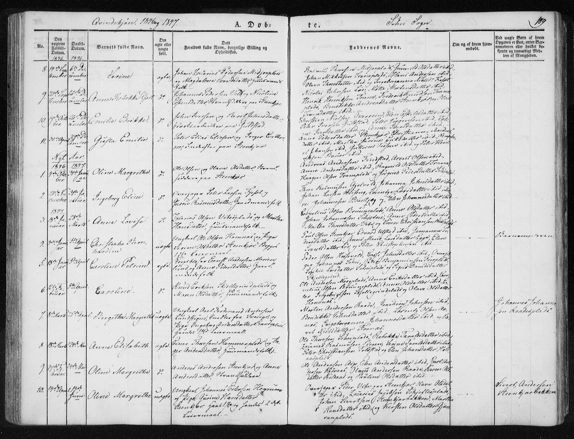 Ministerialprotokoller, klokkerbøker og fødselsregistre - Nord-Trøndelag, SAT/A-1458/735/L0339: Parish register (official) no. 735A06 /2, 1836-1848, p. 109