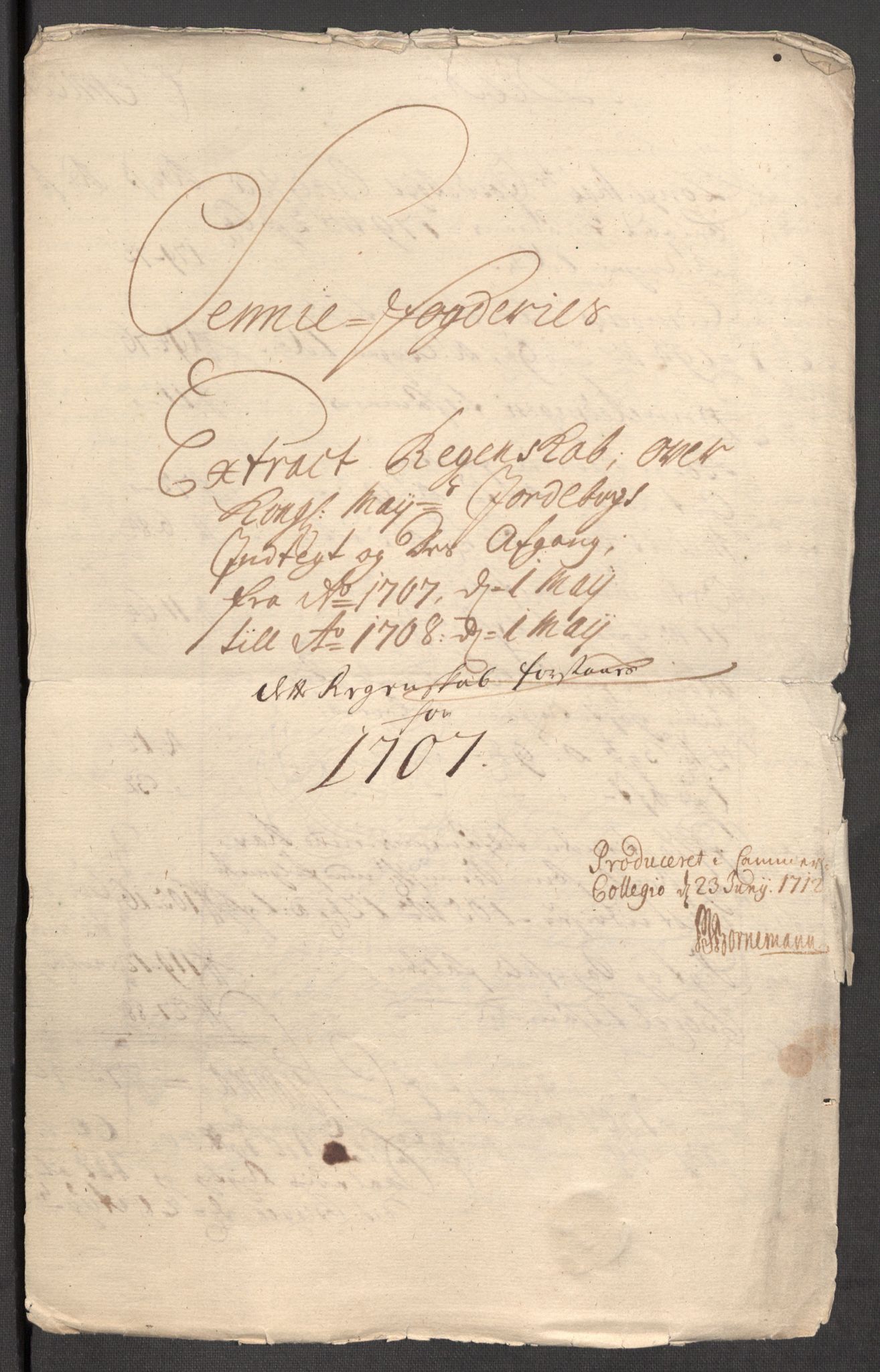 Rentekammeret inntil 1814, Reviderte regnskaper, Fogderegnskap, AV/RA-EA-4092/R68/L4756: Fogderegnskap Senja og Troms, 1705-1707, p. 361