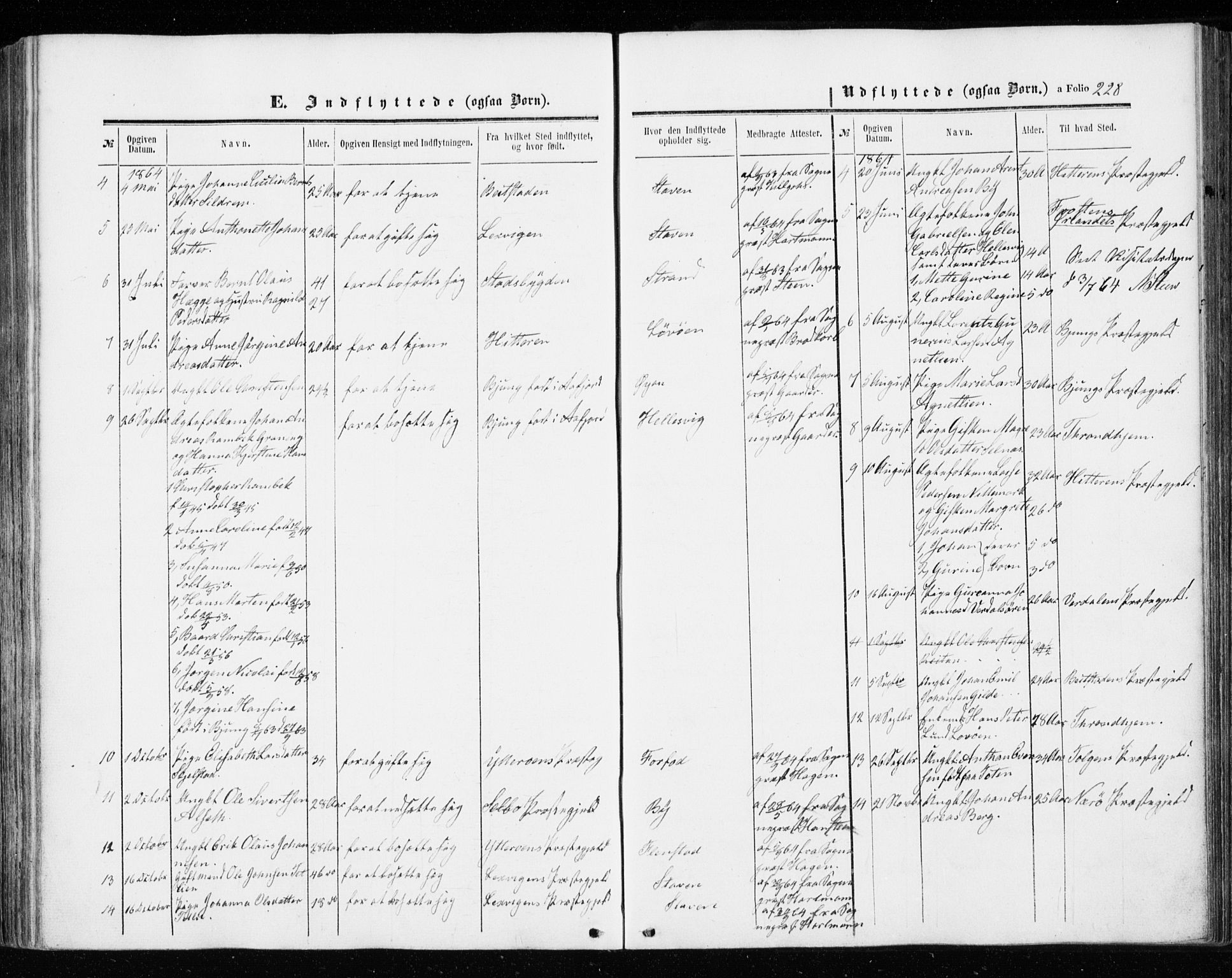 Ministerialprotokoller, klokkerbøker og fødselsregistre - Sør-Trøndelag, SAT/A-1456/655/L0678: Parish register (official) no. 655A07, 1861-1873, p. 228