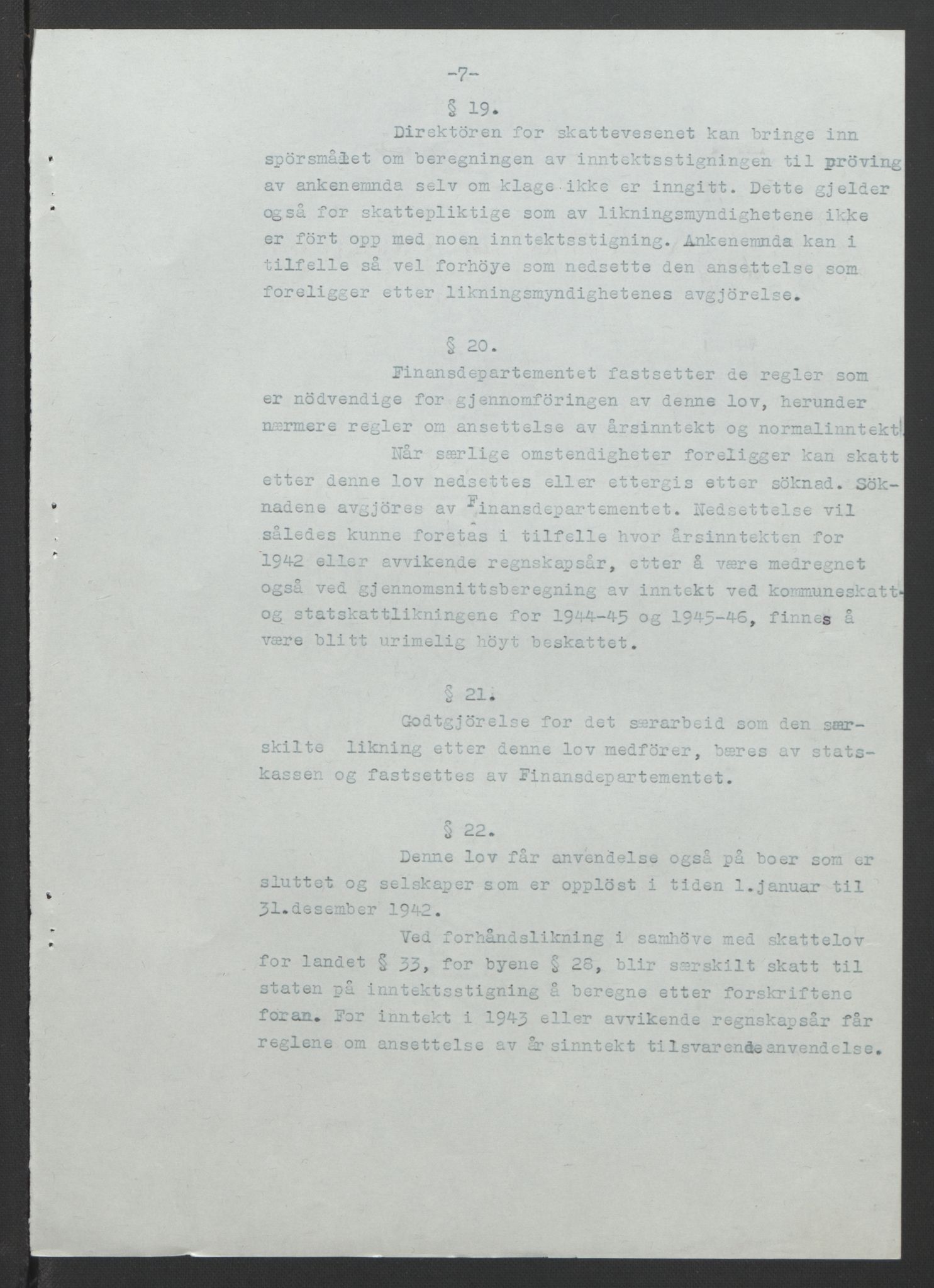 NS-administrasjonen 1940-1945 (Statsrådsekretariatet, de kommisariske statsråder mm), AV/RA-S-4279/D/Db/L0090: Foredrag til vedtak utenfor ministermøte, 1942-1945, p. 111