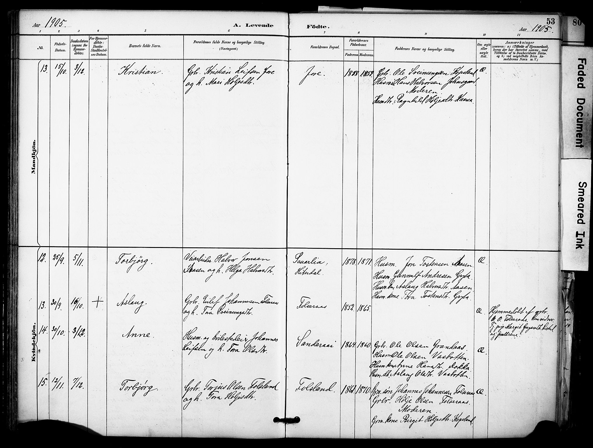 Gransherad kirkebøker, SAKO/A-267/F/Fa/L0005: Parish register (official) no. I 5, 1887-1916, p. 53
