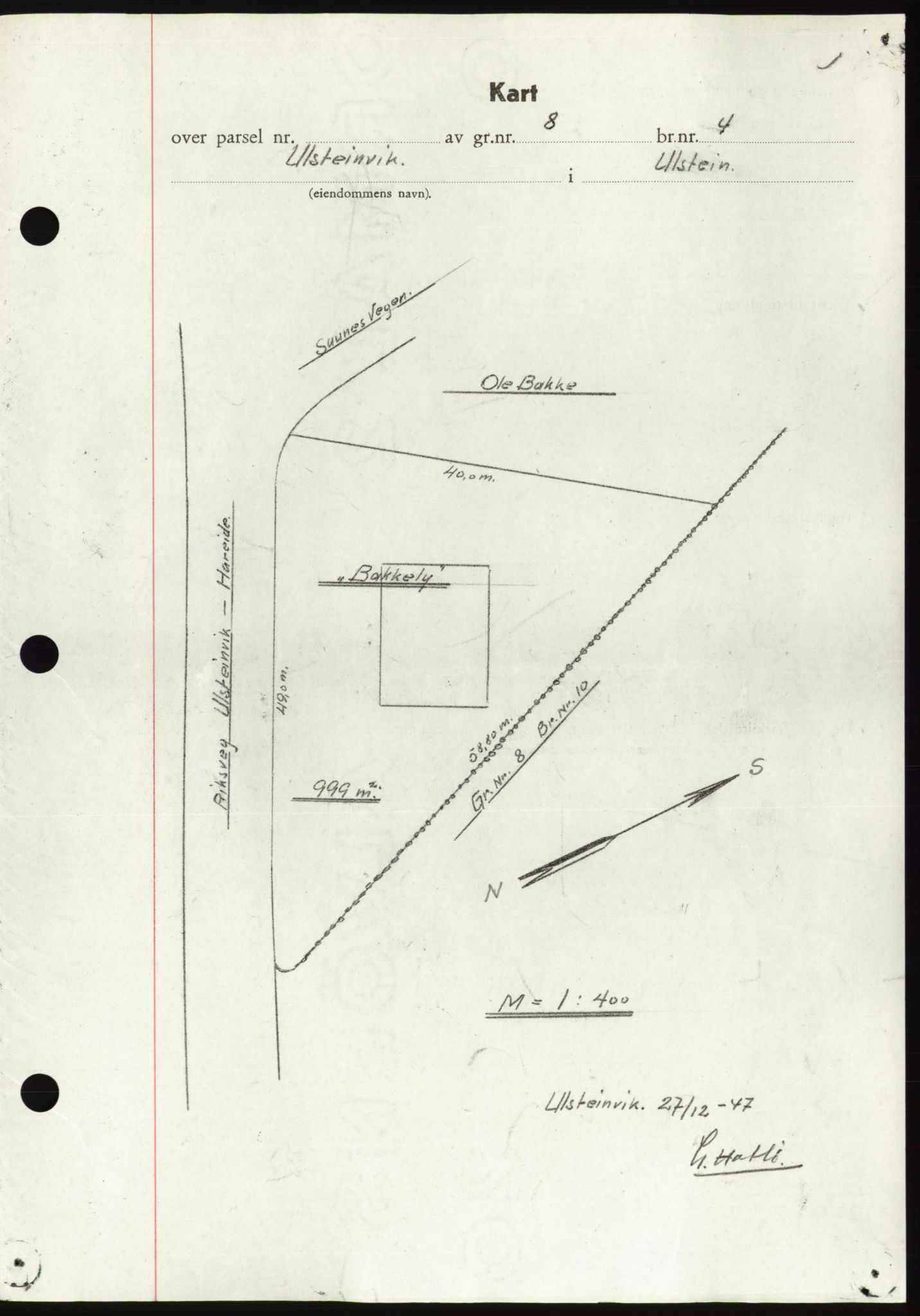 Søre Sunnmøre sorenskriveri, AV/SAT-A-4122/1/2/2C/L0081: Mortgage book no. 7A, 1947-1948, Diary no: : 15/1948