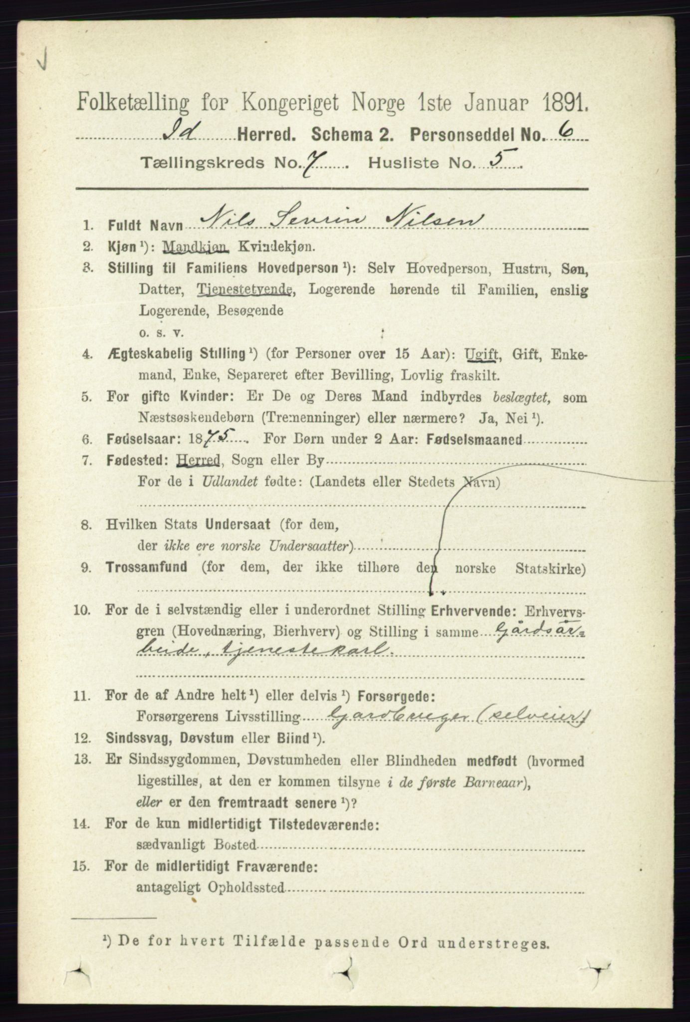 RA, 1891 census for 0117 Idd, 1891, p. 4169