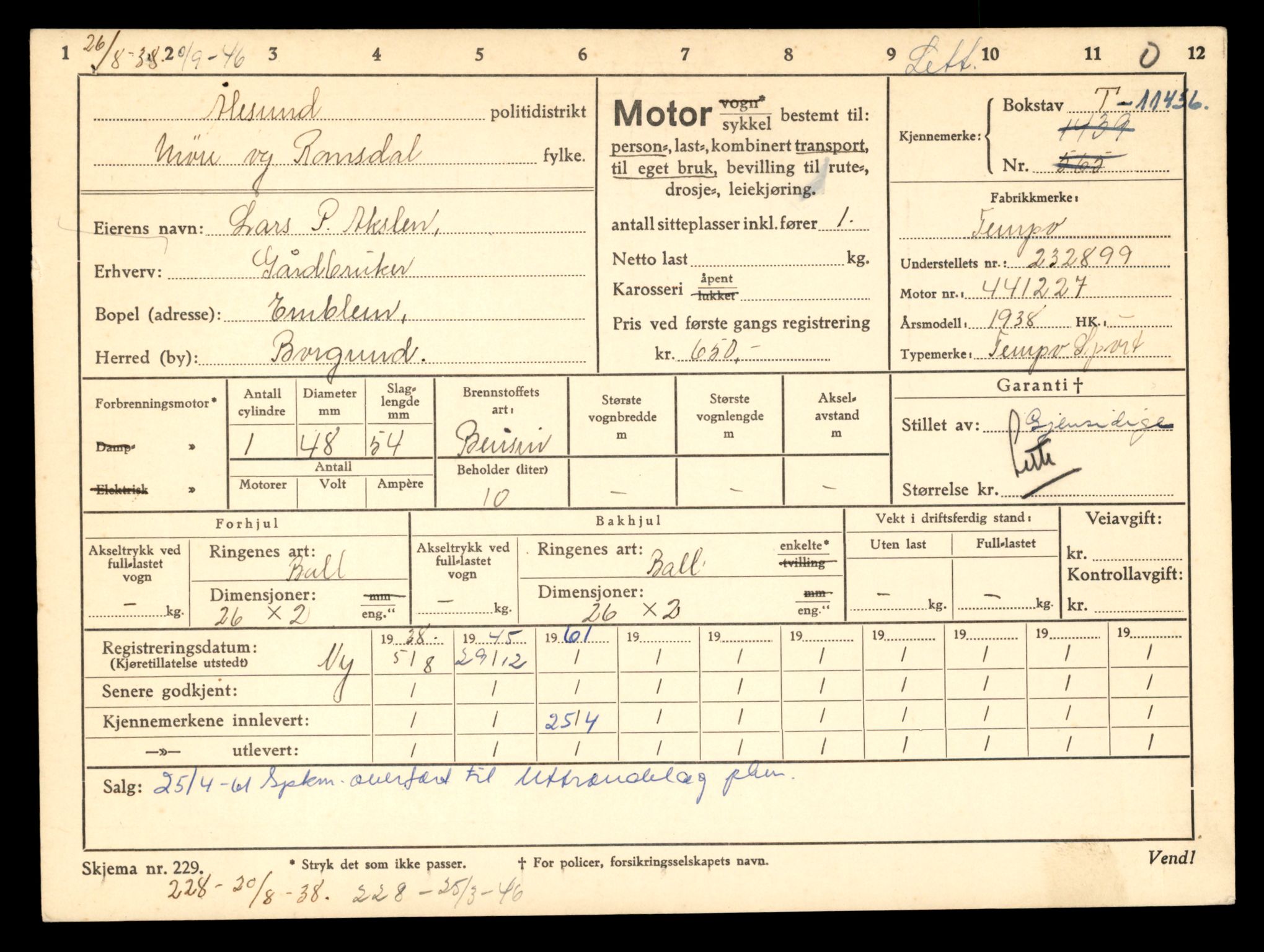 Møre og Romsdal vegkontor - Ålesund trafikkstasjon, AV/SAT-A-4099/F/Fe/L0029: Registreringskort for kjøretøy T 11430 - T 11619, 1927-1998, p. 125